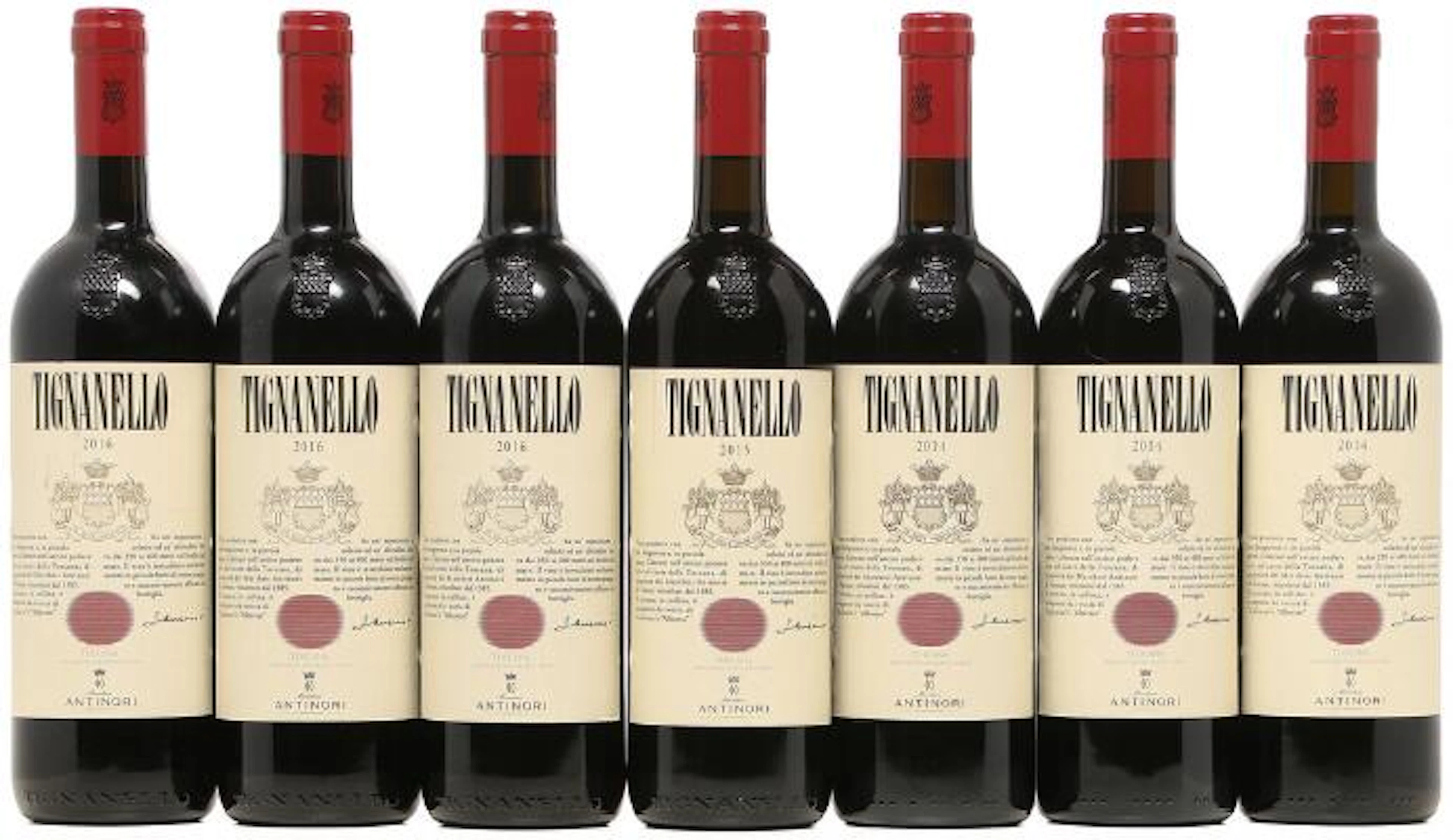 3 bts. Tignanello, Antinori, Toscana 2016 A (hf/in). etc. Total 7