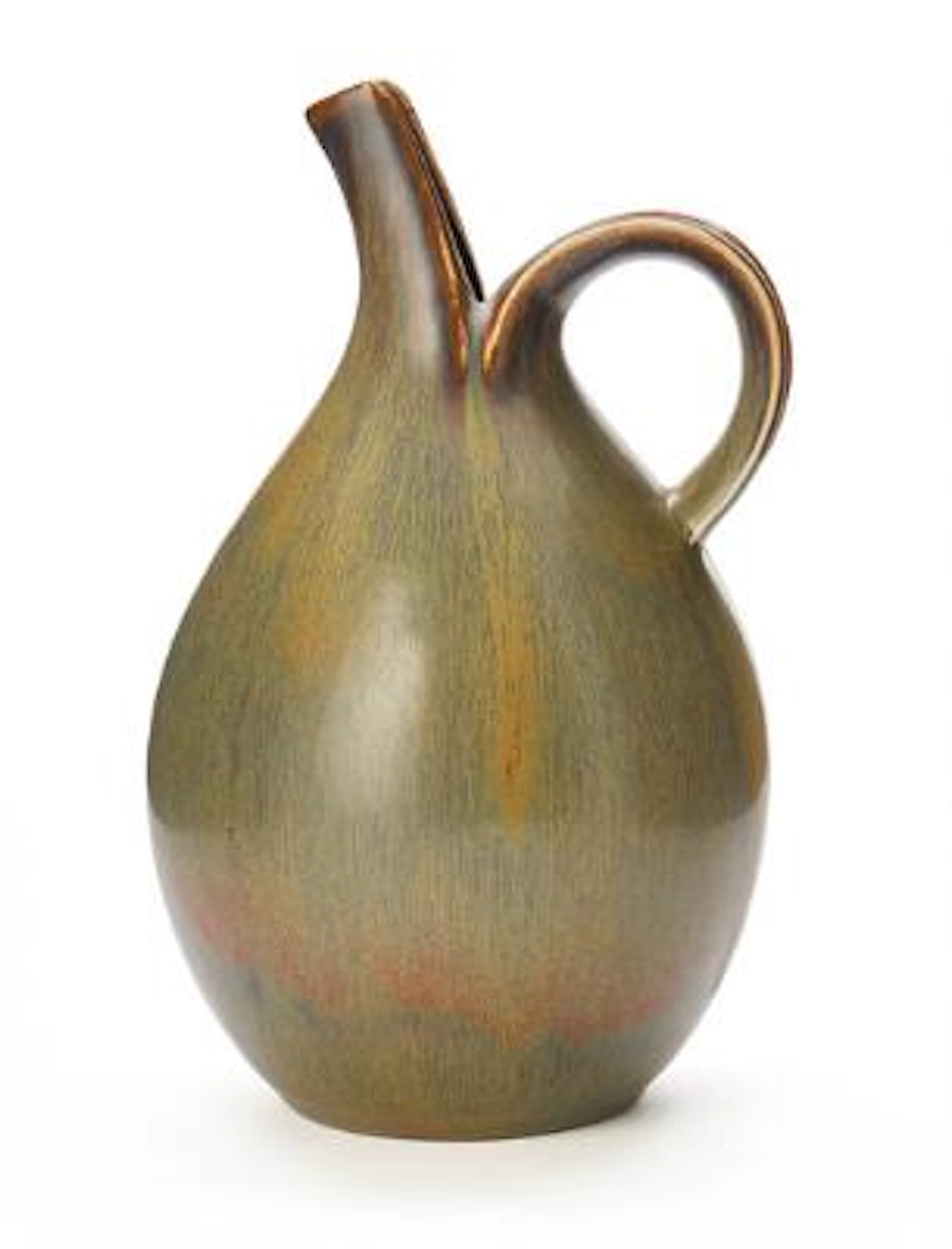 Eva Stæhr-Nielsen: A stoneware pitcher decorated with greyish black