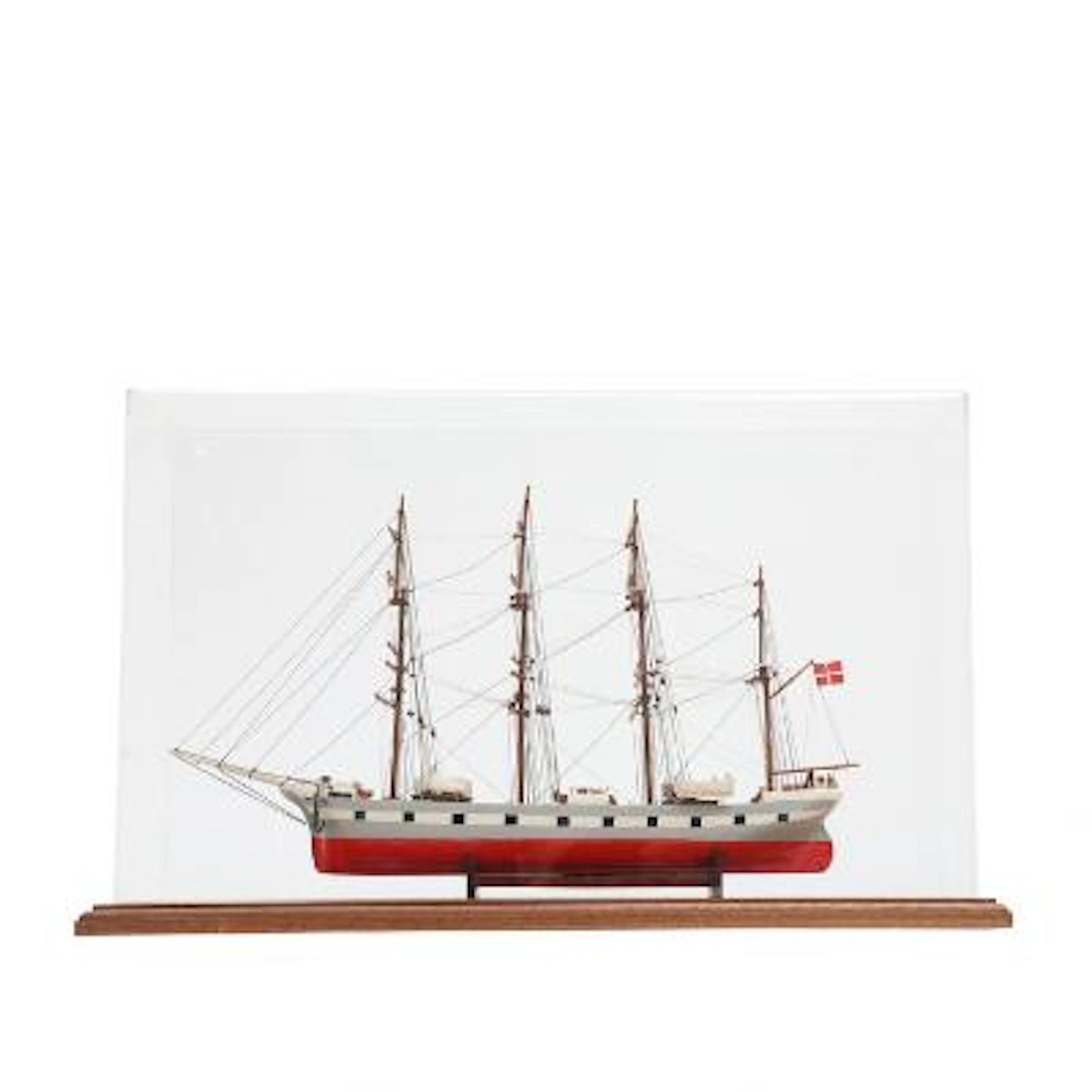 A 20th century ship model depicting "Lone", a four masted ship. H.