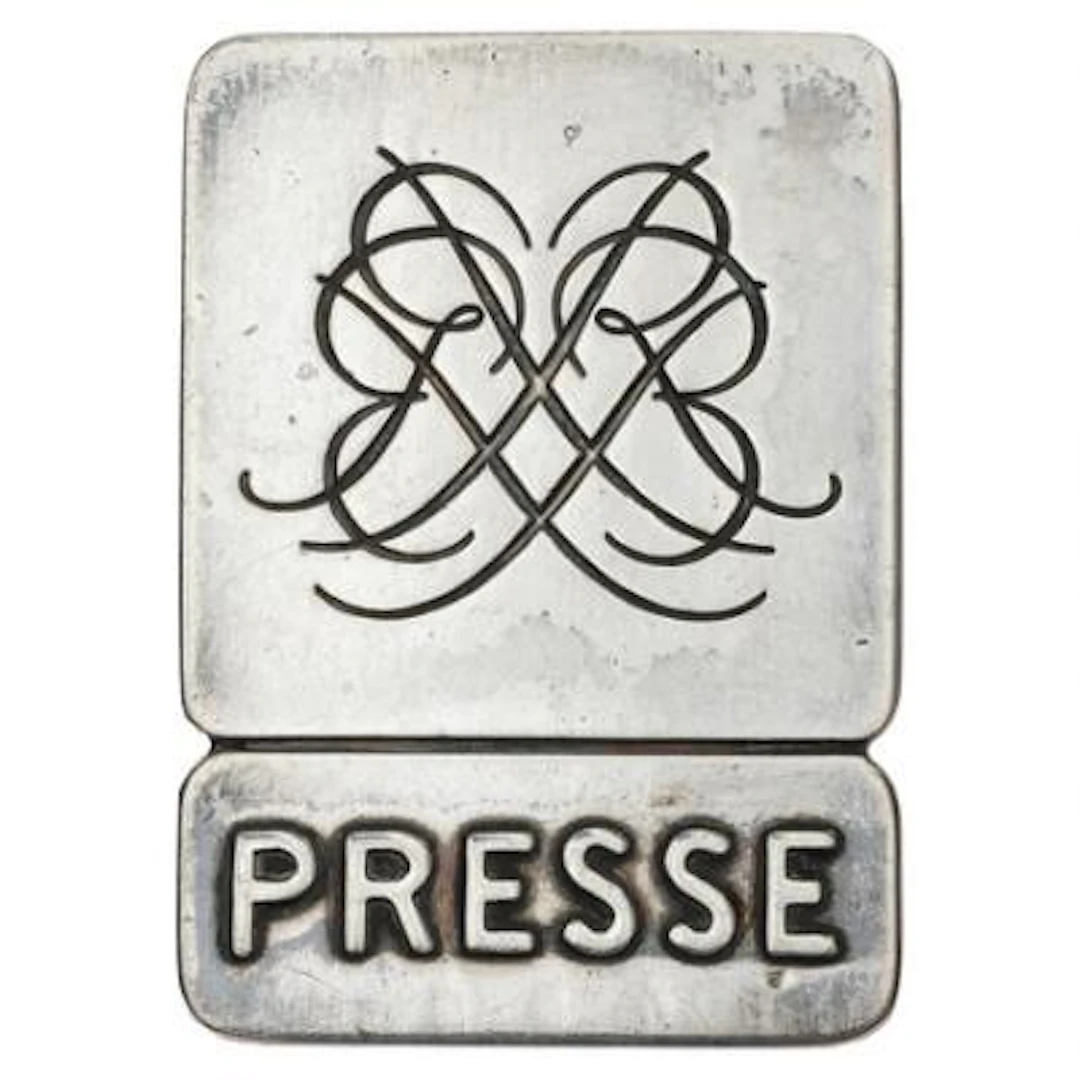Frederik IX, press badge for the wedding of Prince Richard and Princess