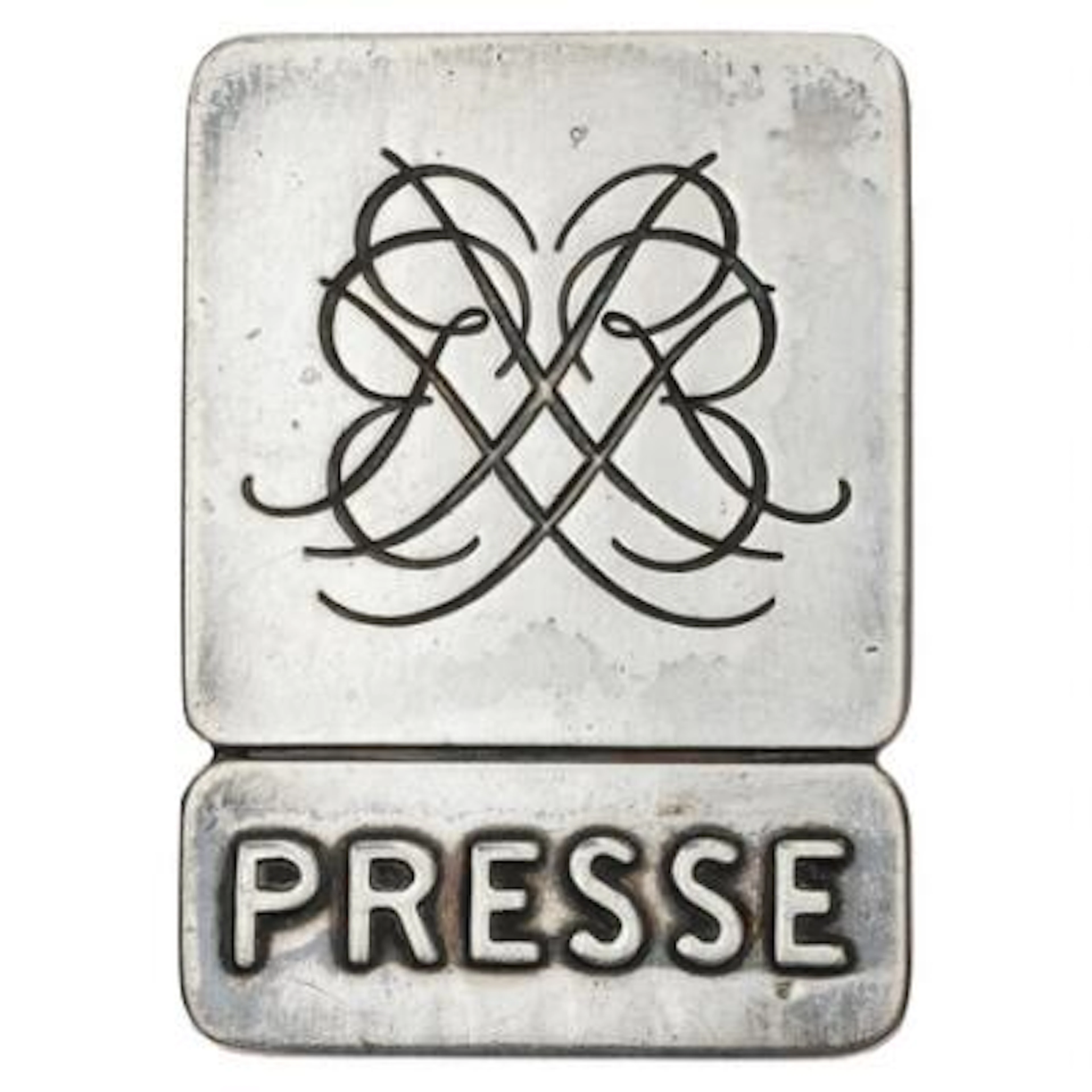 Frederik IX, press badge for the wedding of Prince Richard and Princess
