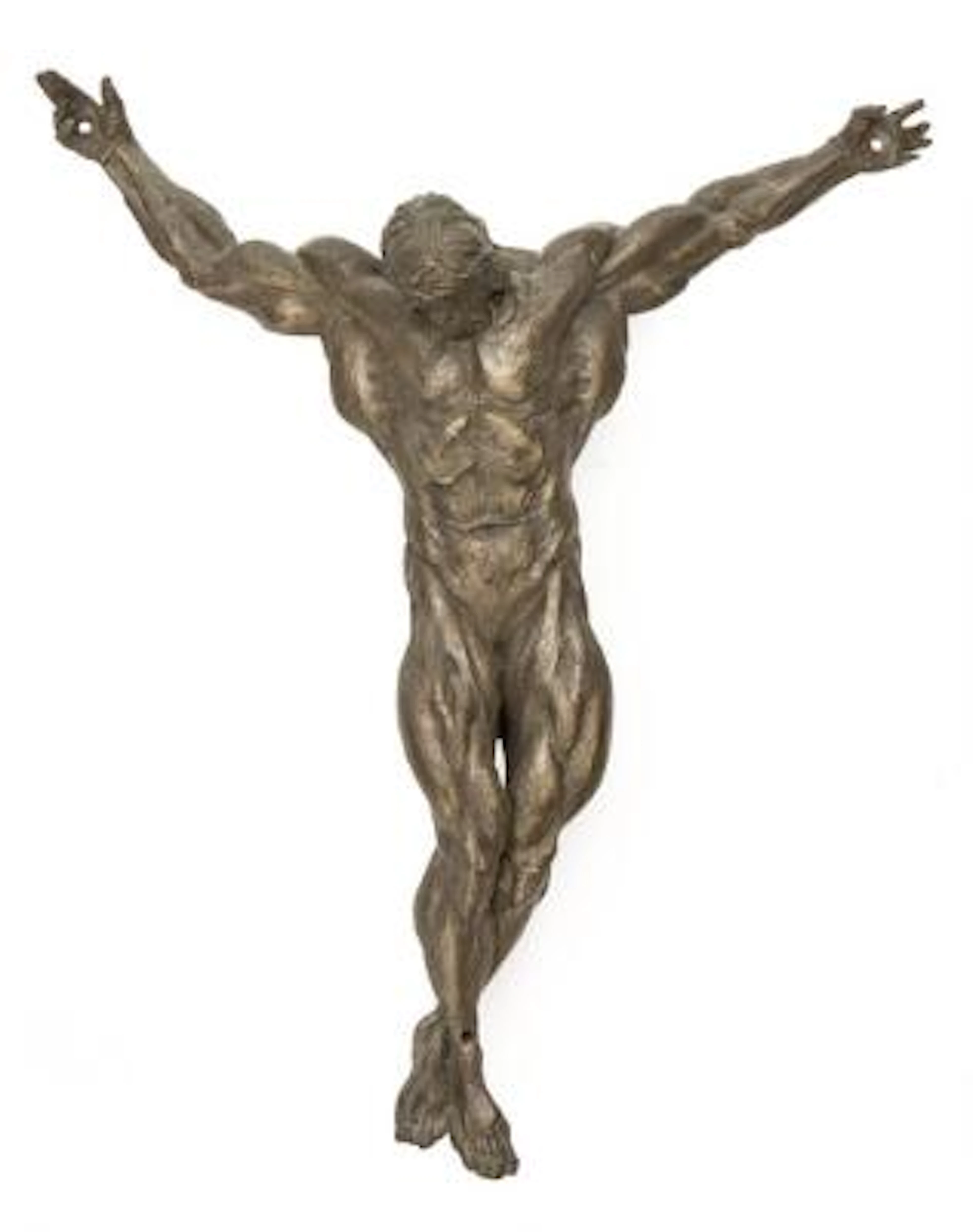 Christian Lemmerz: "Bodybuilder Jesus Christ", 2013. Unsigned. Bronze.