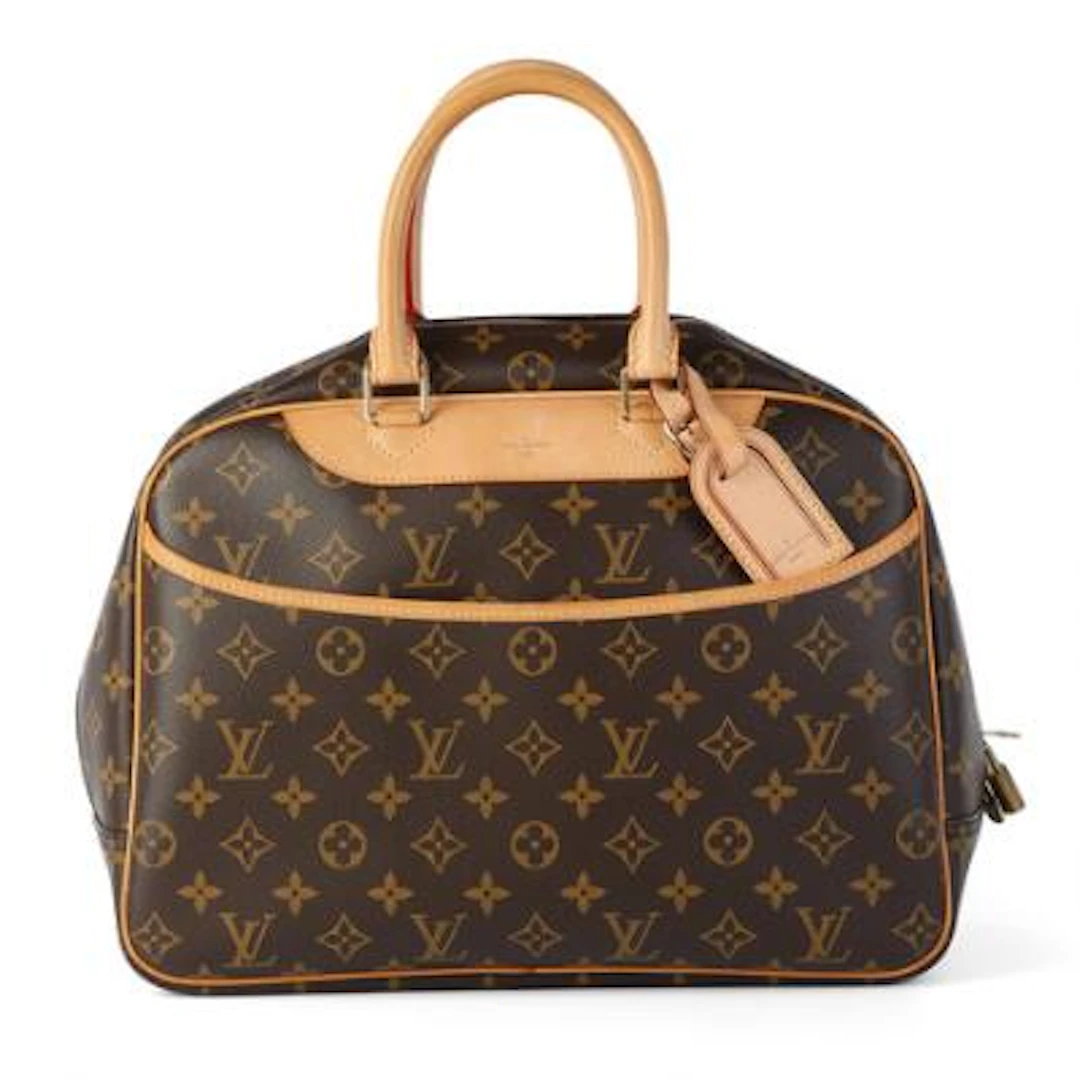Louis Vuitton: A "Deuville" bag of brown monogram canvas with brown