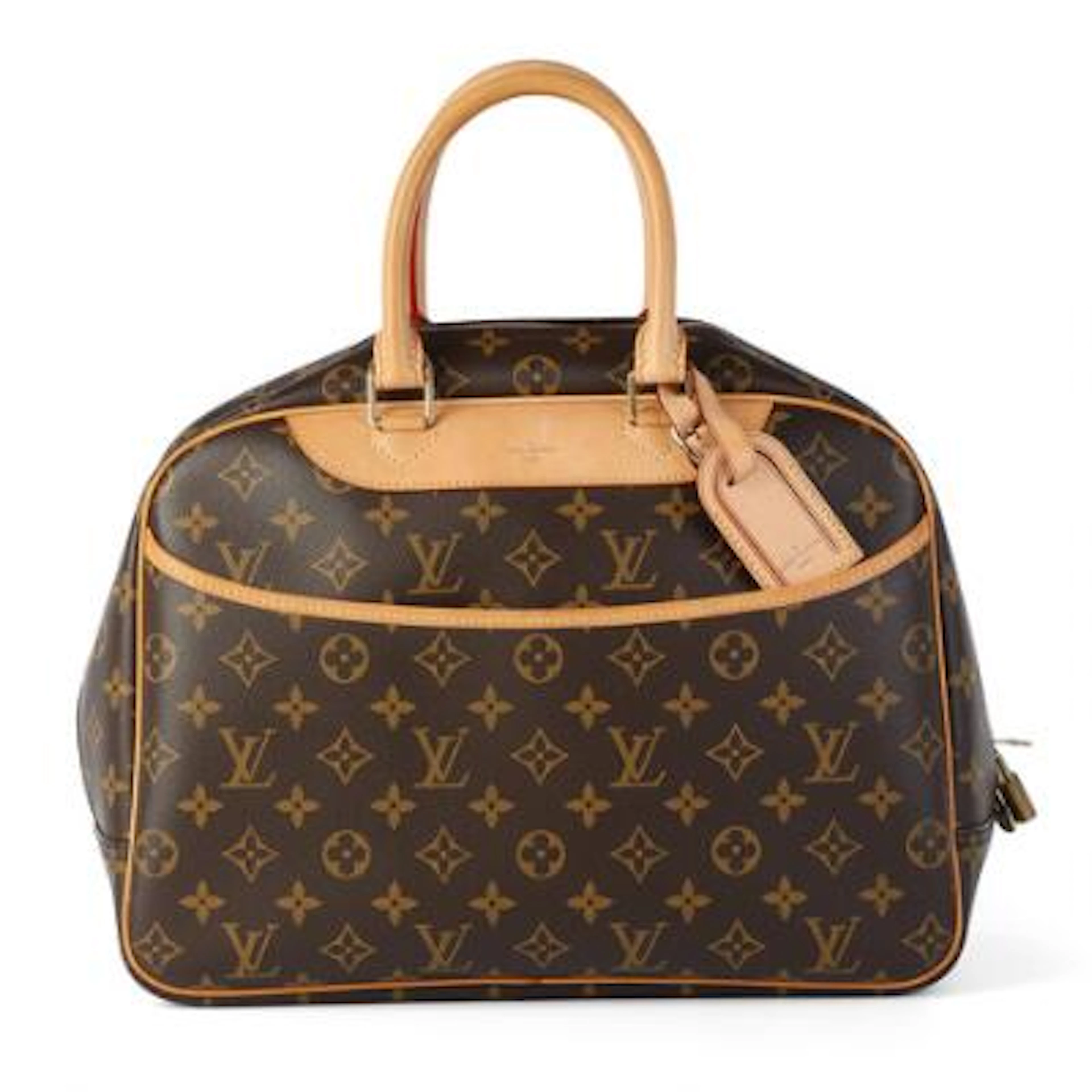 Louis Vuitton: A "Deuville" bag of brown monogram canvas with brown