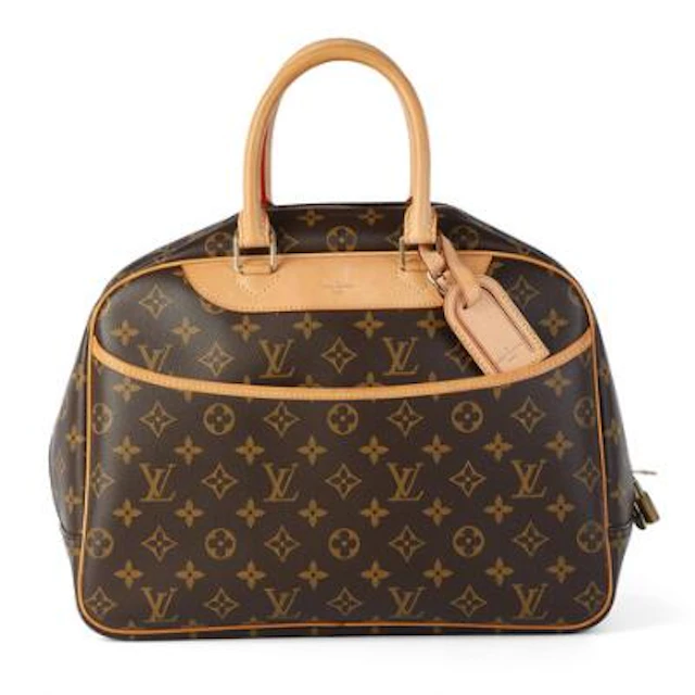 Louis Vuitton: A "Deuville" bag of brown monogram canvas with brown