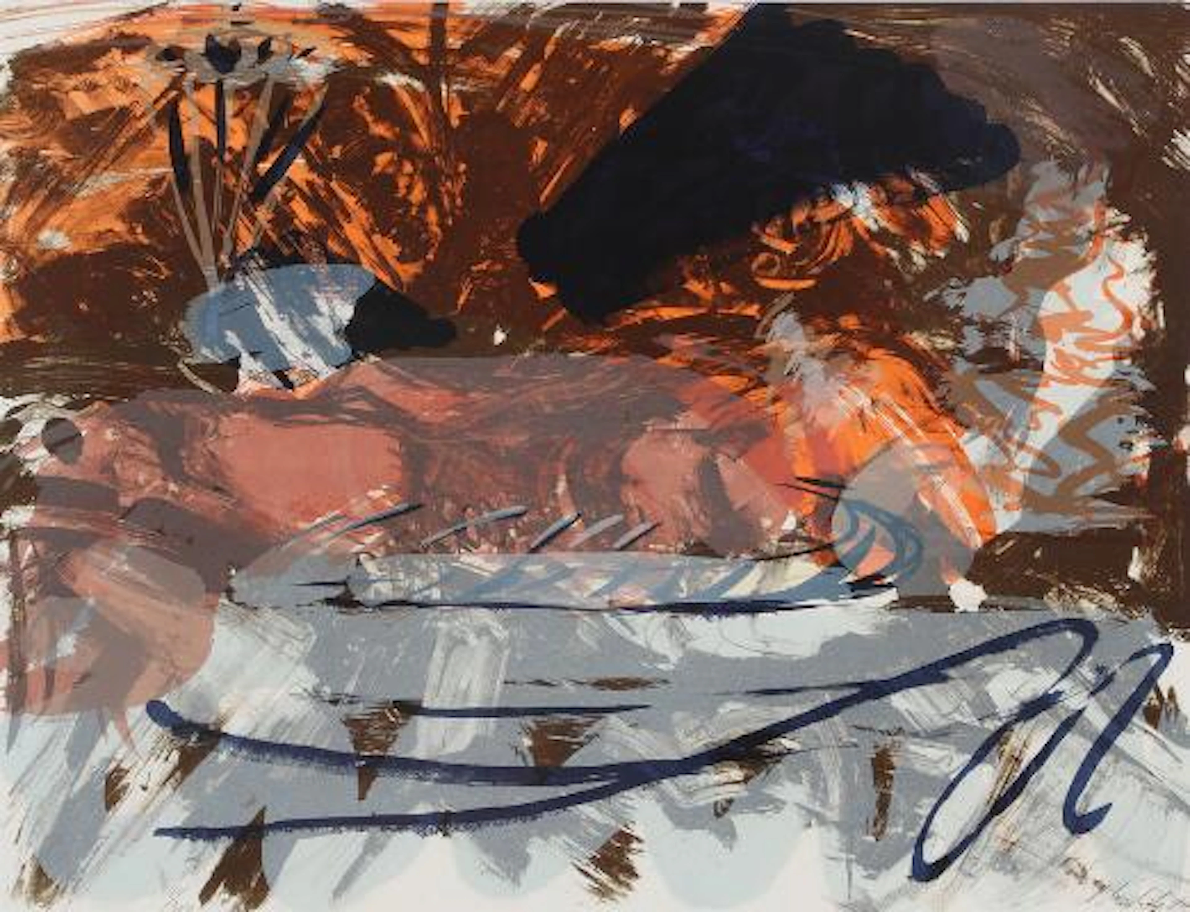 Per Kirkeby: Untitled, 1980. Signed Per Kirkeby 80, 111/300. Lithograph