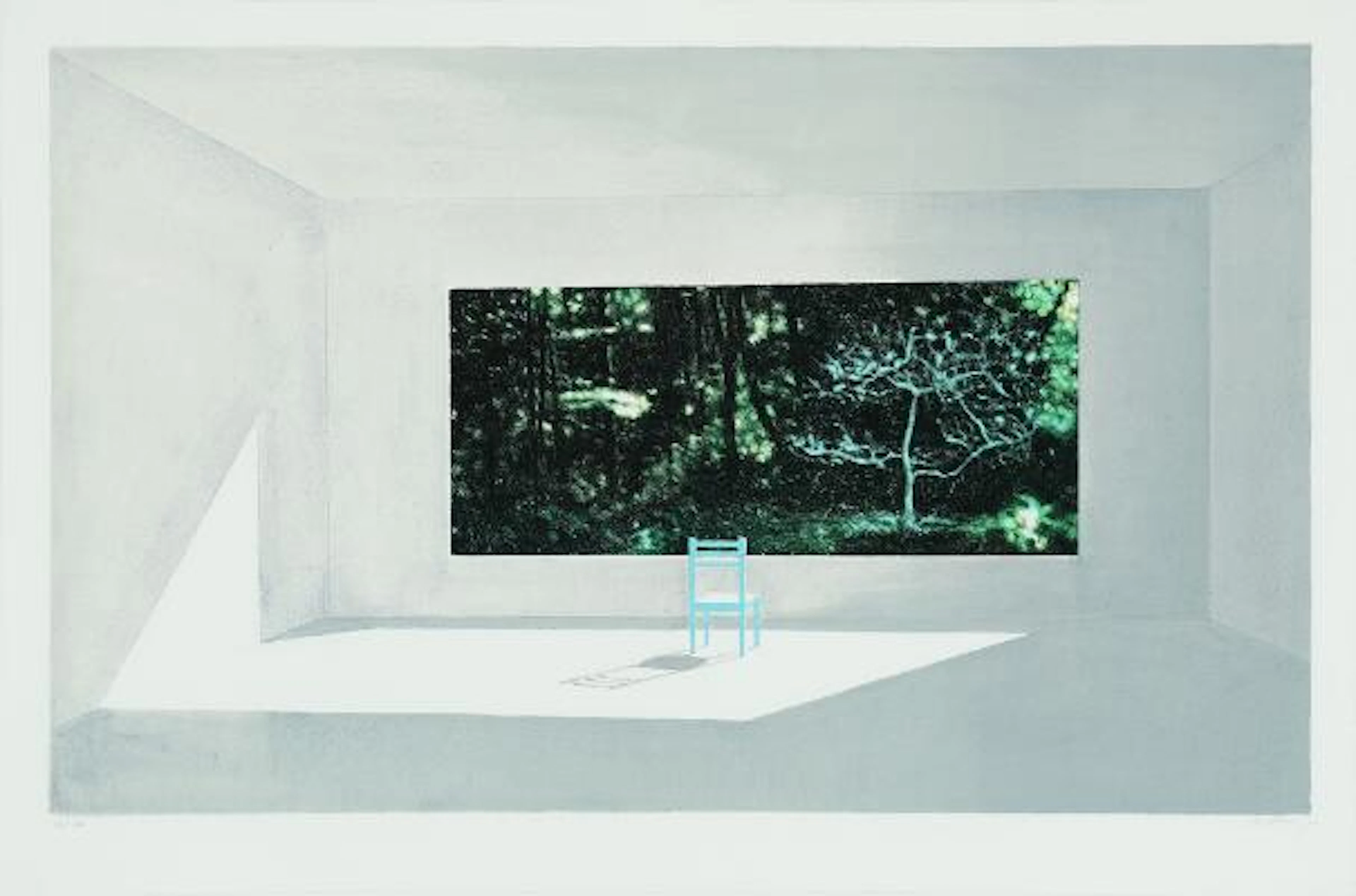Anette Harboe Flensburg: "Det blå træ" (The Blue Tree). Signed Anette