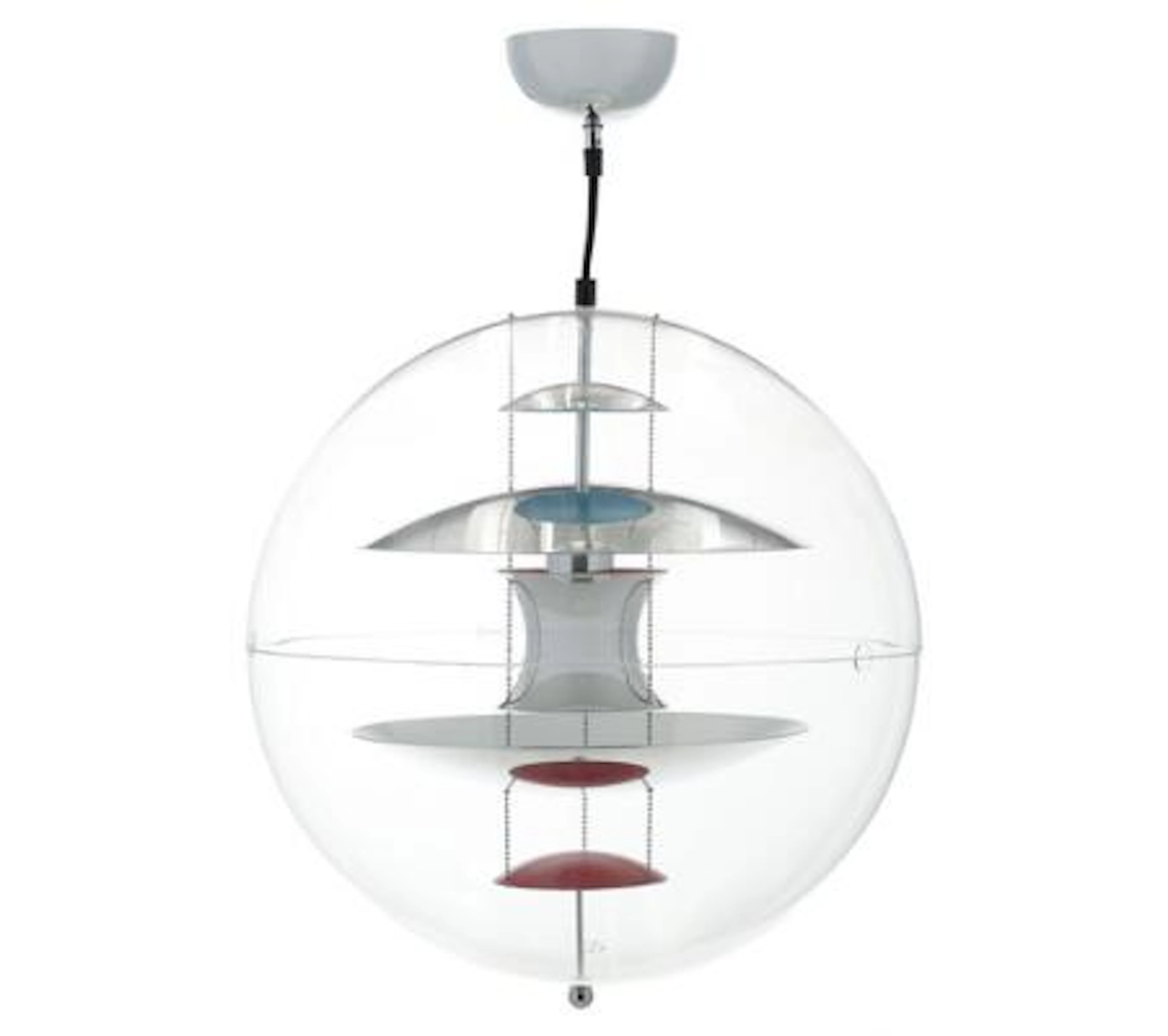 Verner Panton: "VP Globe 50". Pendant with acrylic shade, inside with