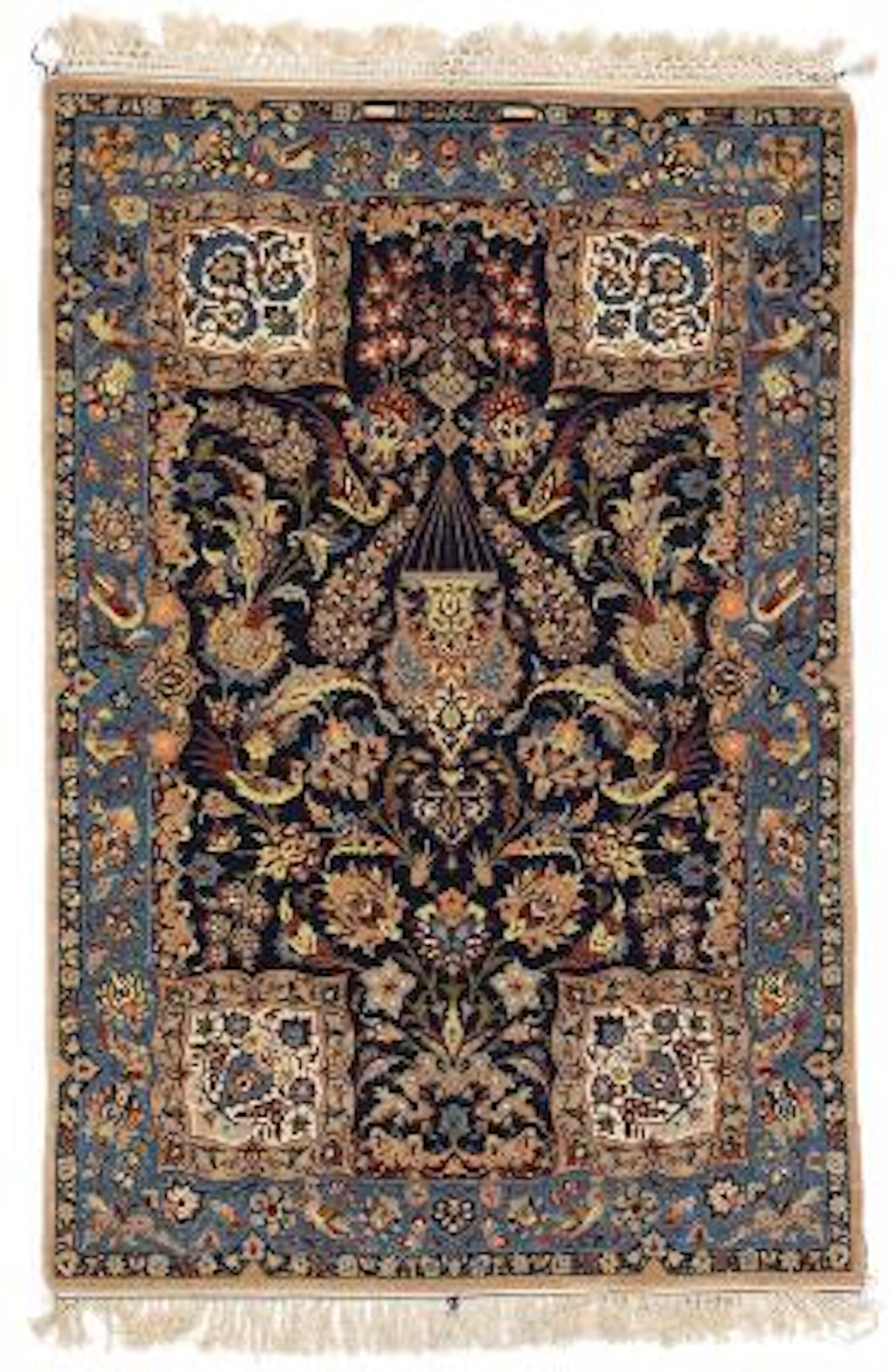 A signed Isfahan rug, Persia. Fine example. C. 800.000 kn. pr. sqm.