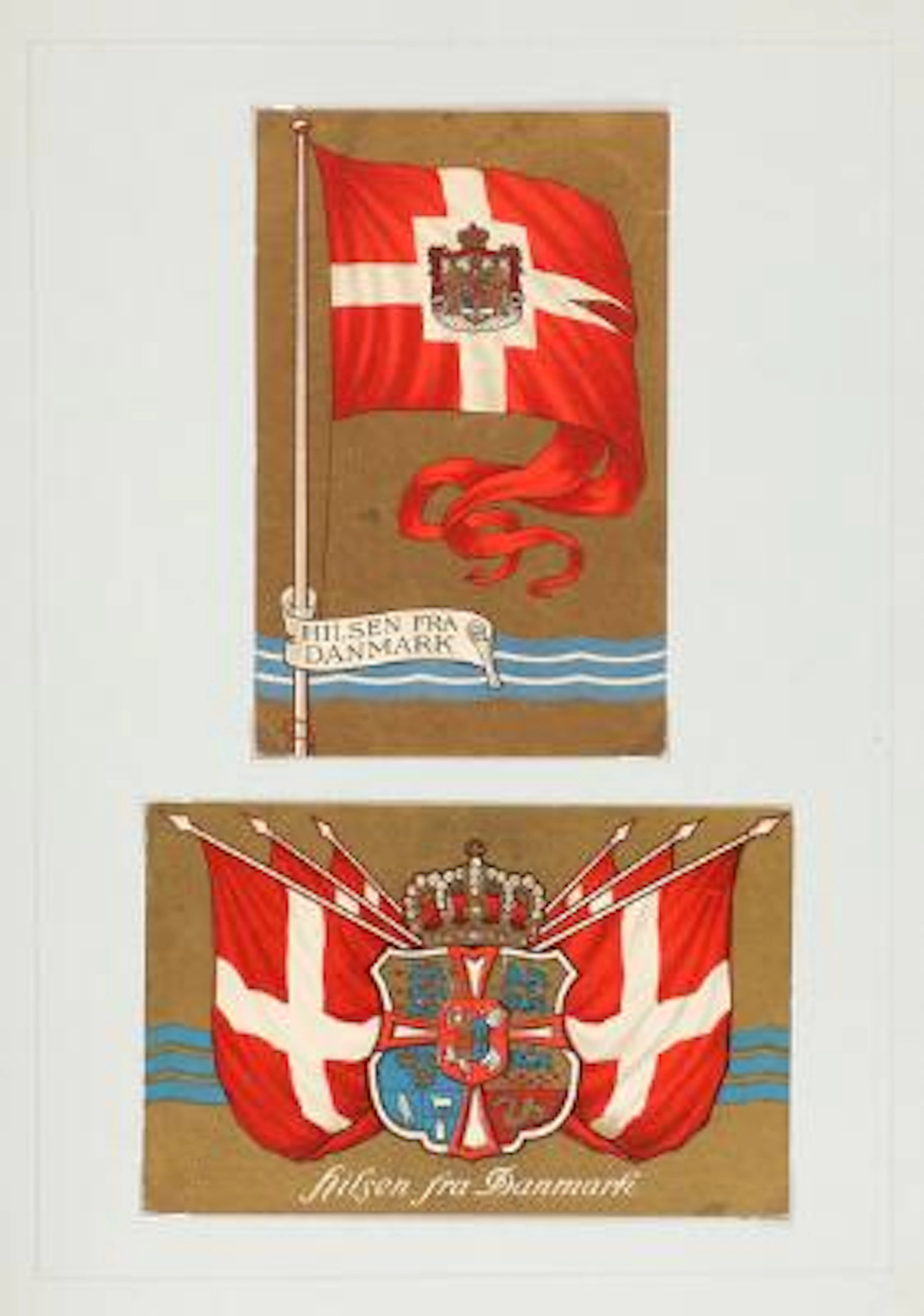Denmark. Postcards. Very interesting collection postcards sent to