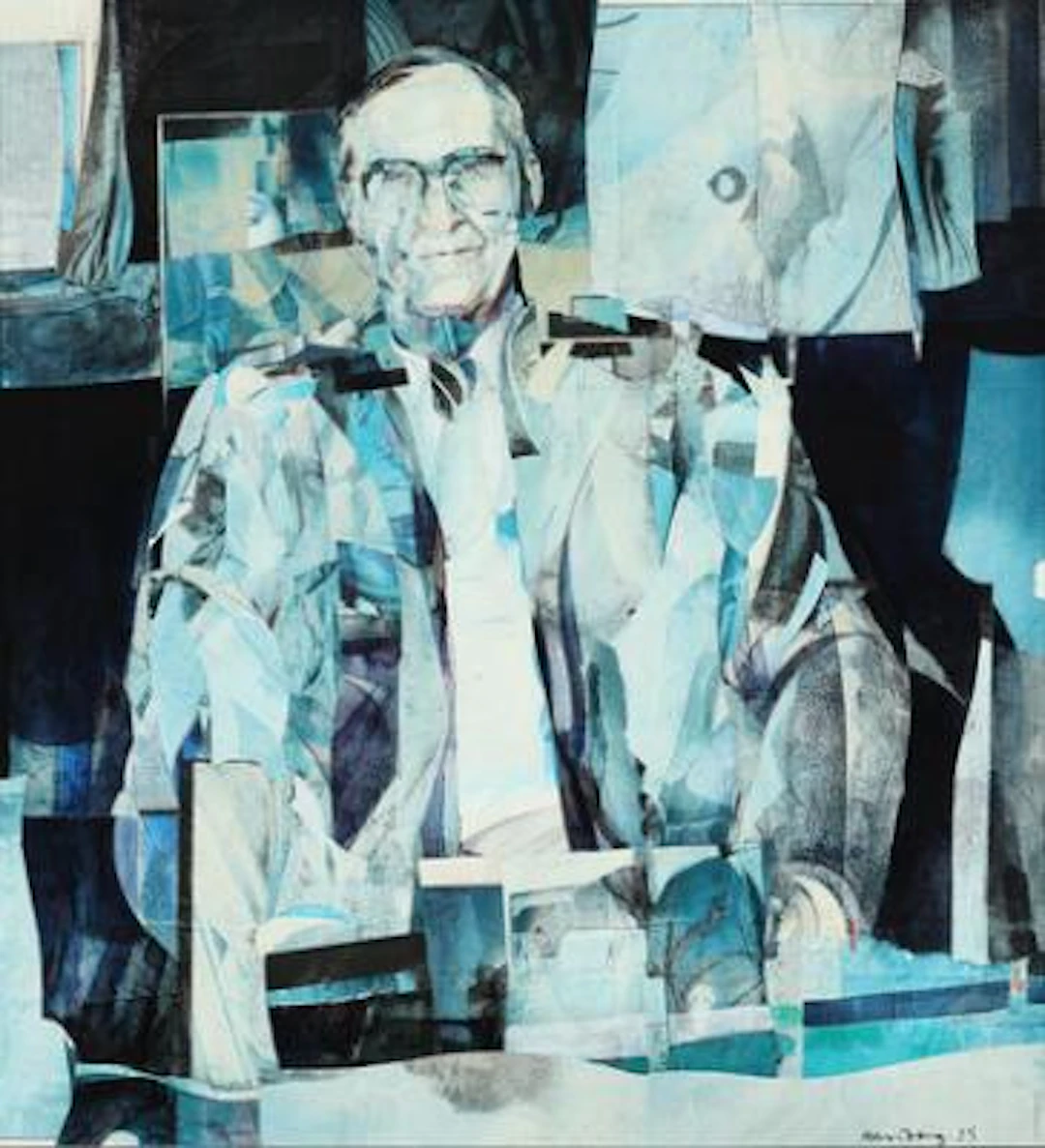 CANCELLED. Hans Berg: Portrait of Manufacturer Halberg, 1985. Collage/mixed