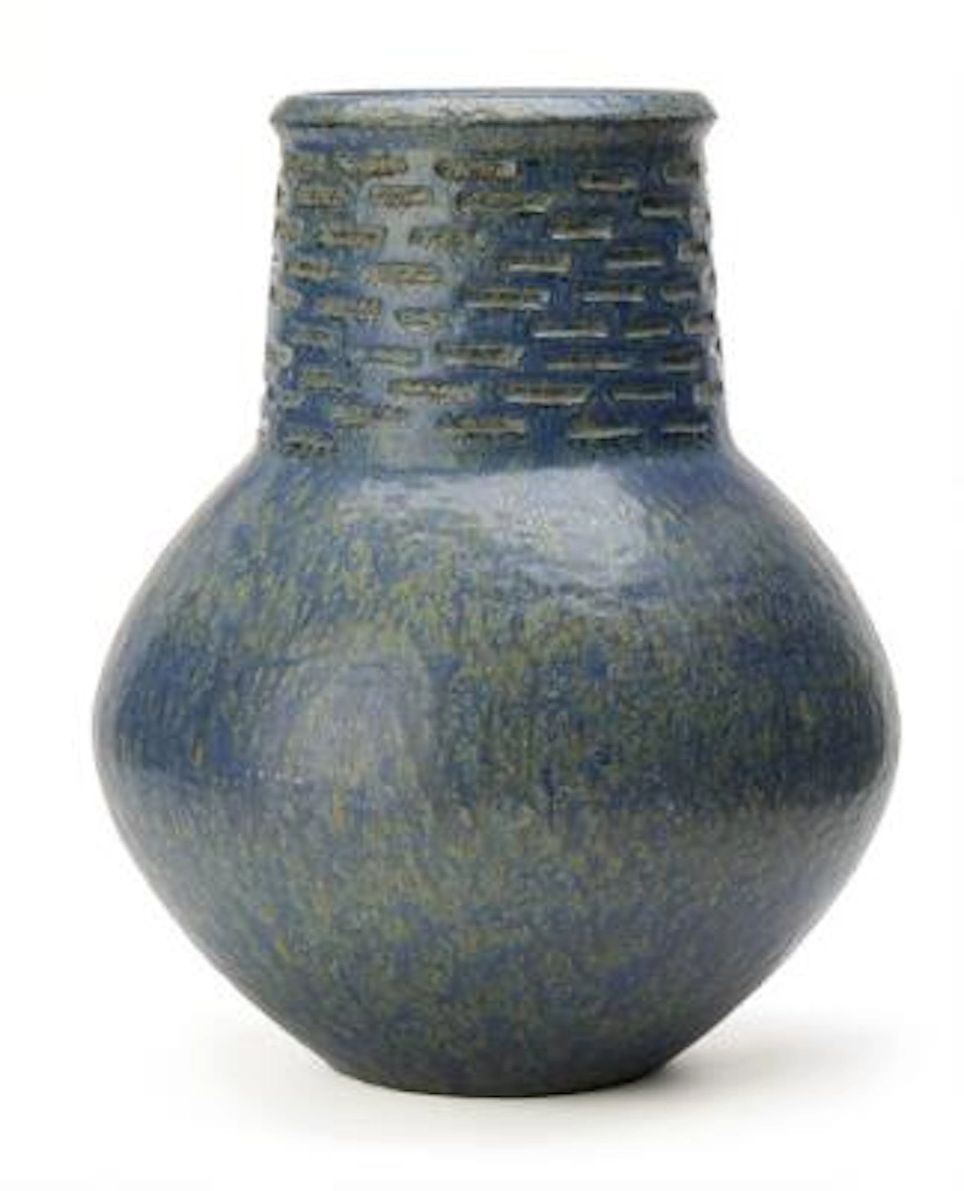 Eva Stæhr-Nielsen: A large chamotte stoneware vase, the upper part