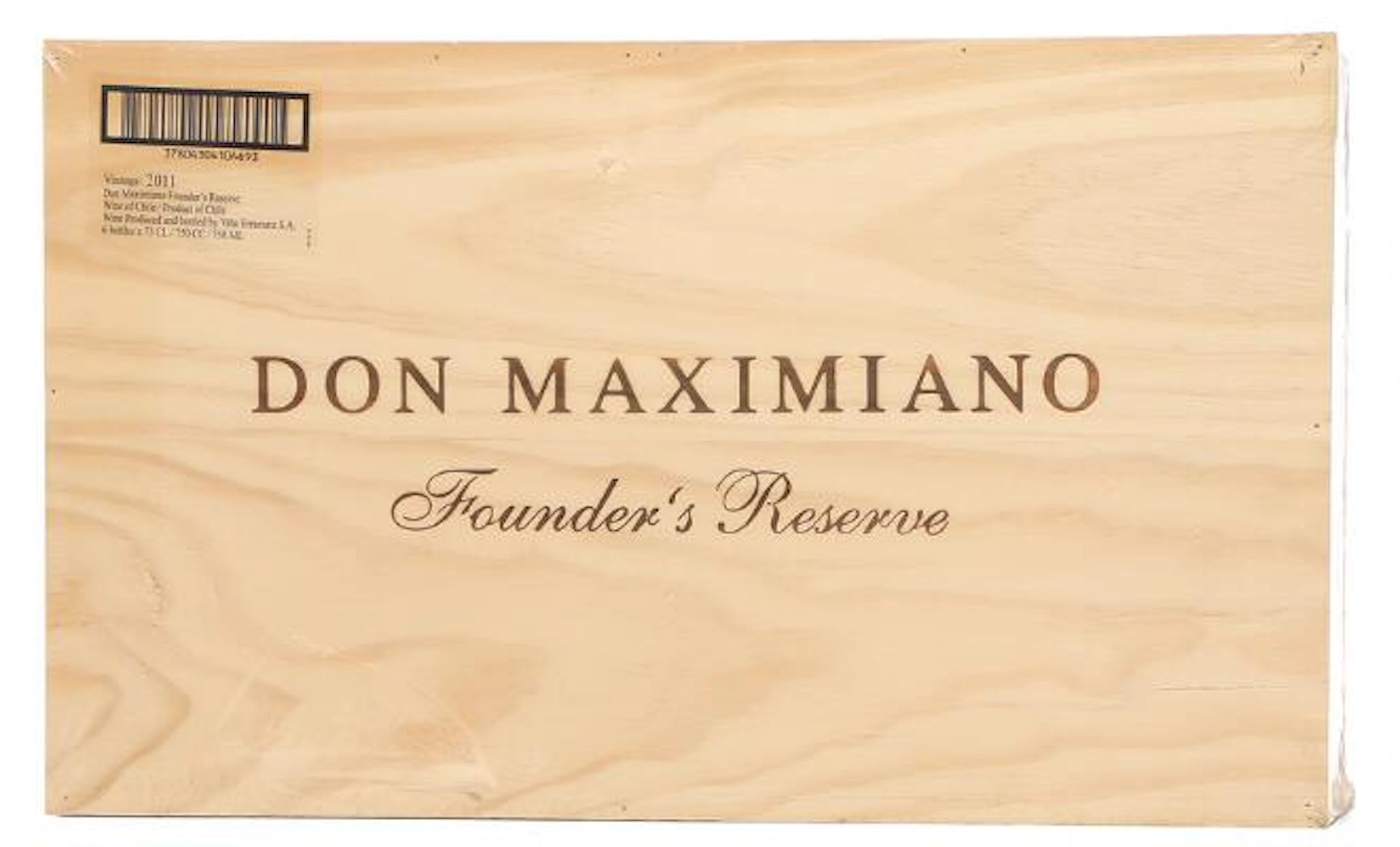6 bts. Cabernet Sauvignon "Don Maximiano Founder's Reserve", Errazuriz