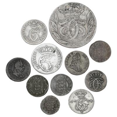 Christian V, collection of coins, in total 11 pcs – Bruun Rasmussen Auctioneers