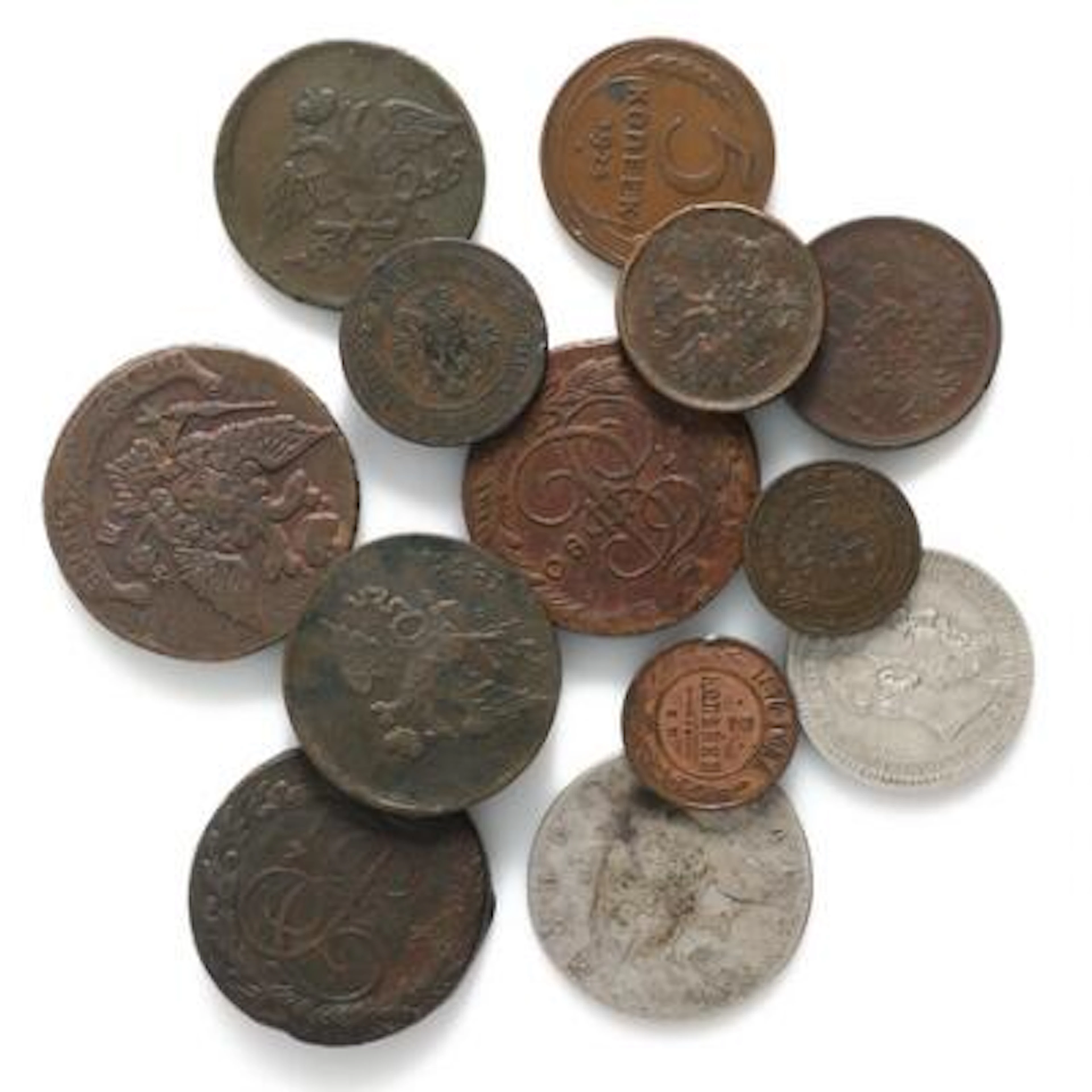 Russia, collection of various coins from 2 Kopecks to Roubles, in