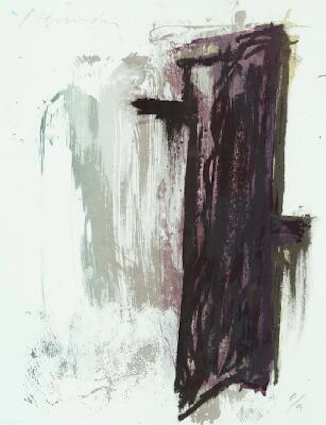 Peter Brandes: Untitled. Signed Peter Brandes, e/a. Lithograph. Visible