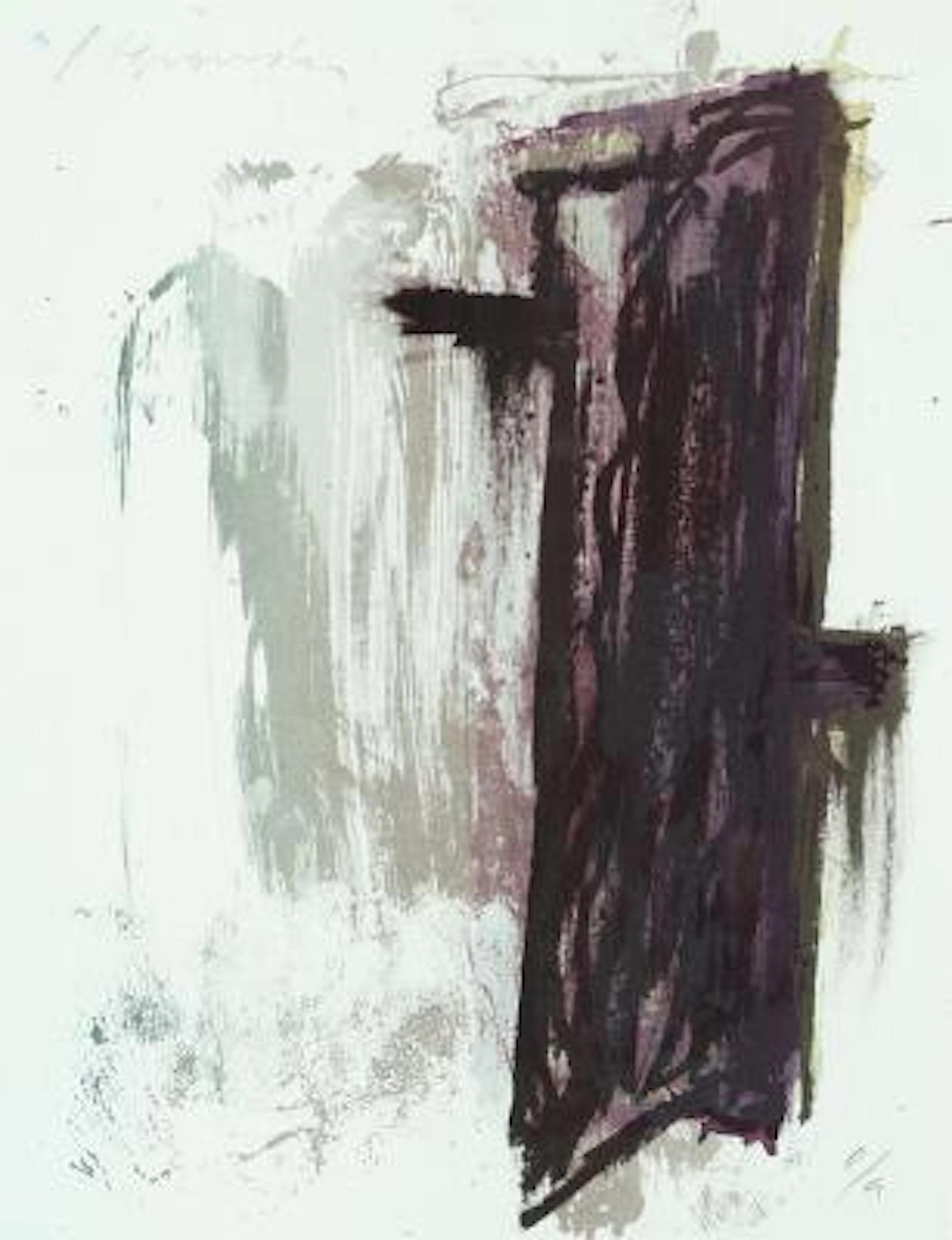 Peter Brandes: Untitled. Signed Peter Brandes, e/a. Lithograph. Visible
