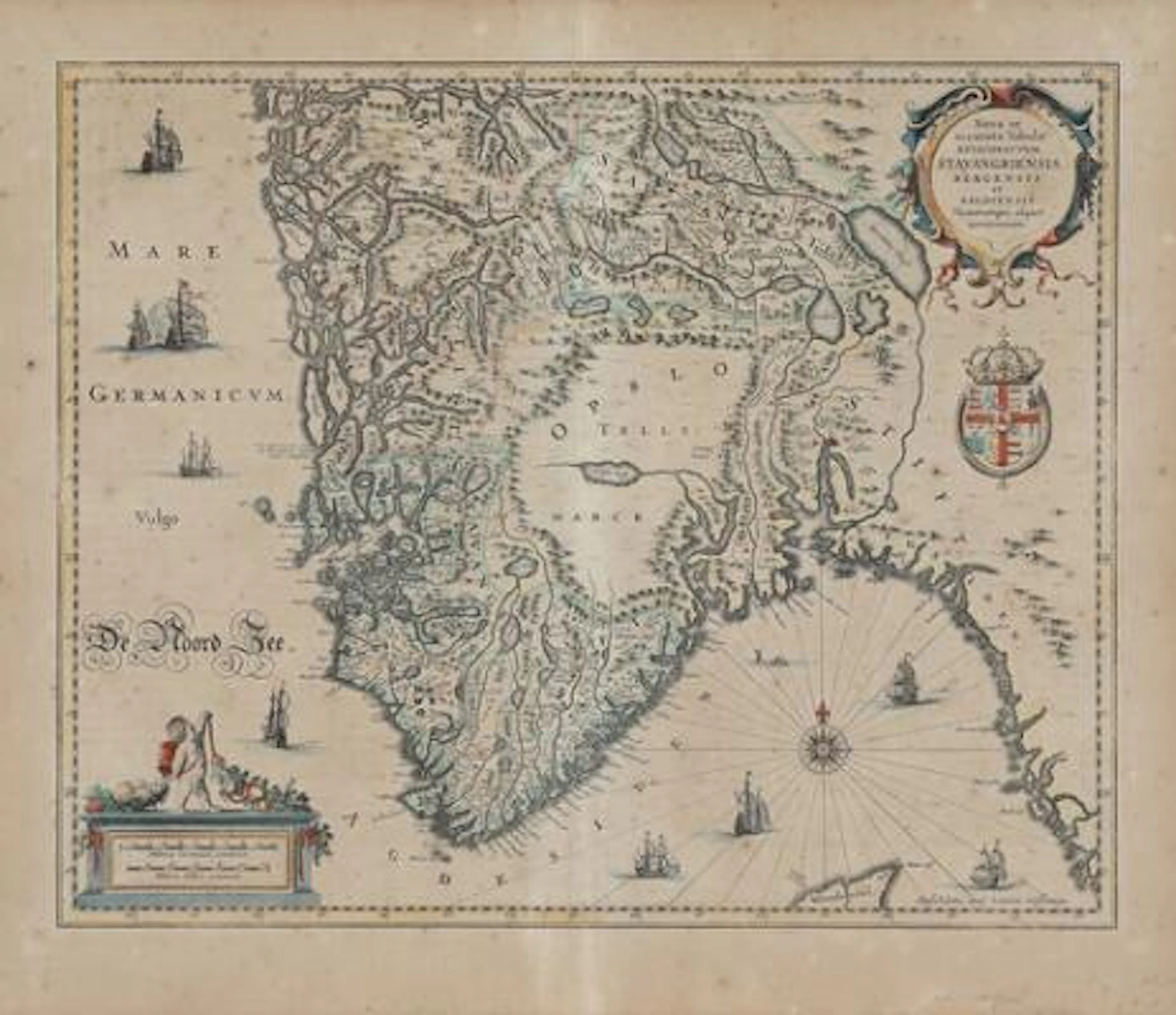 Jan Janssonius: "Nova et accurata Tabula Episcopatum Stavangriensis".