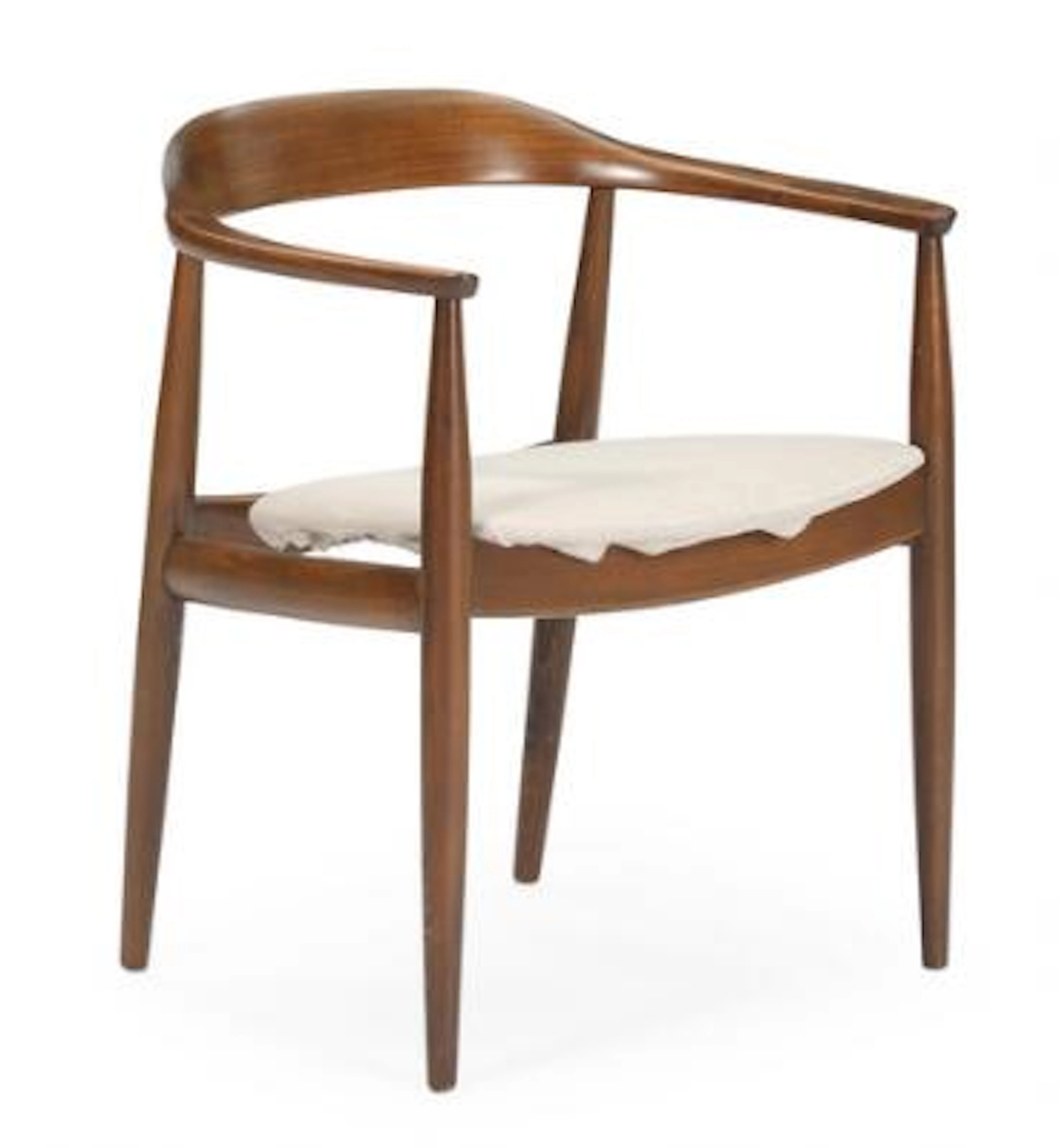 Arne Wahl Iversen, ascribed to: A dark stained elm wood armchair