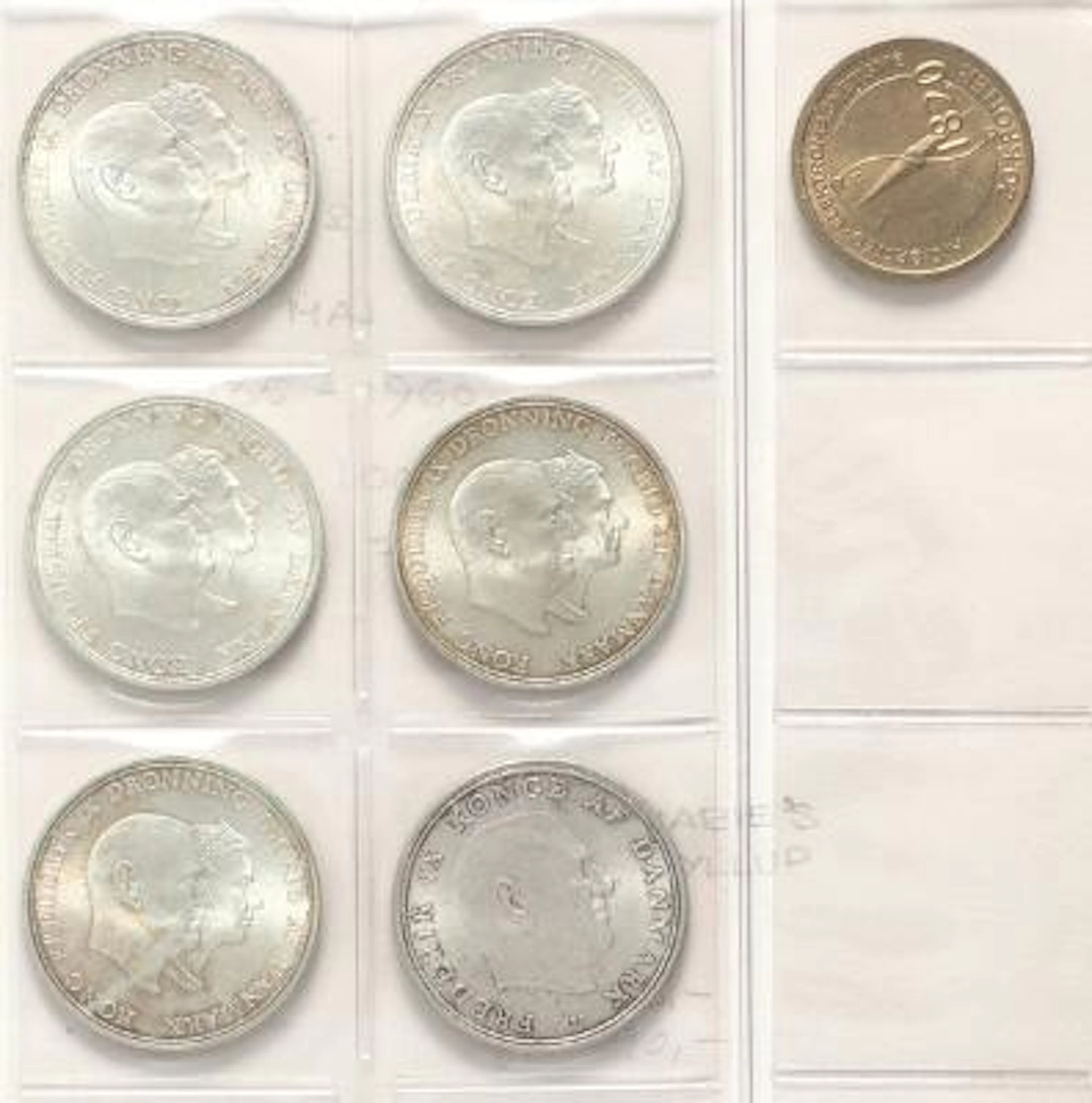 Album with Danish coins, incl. commemoratives, (21 pcs), coins from