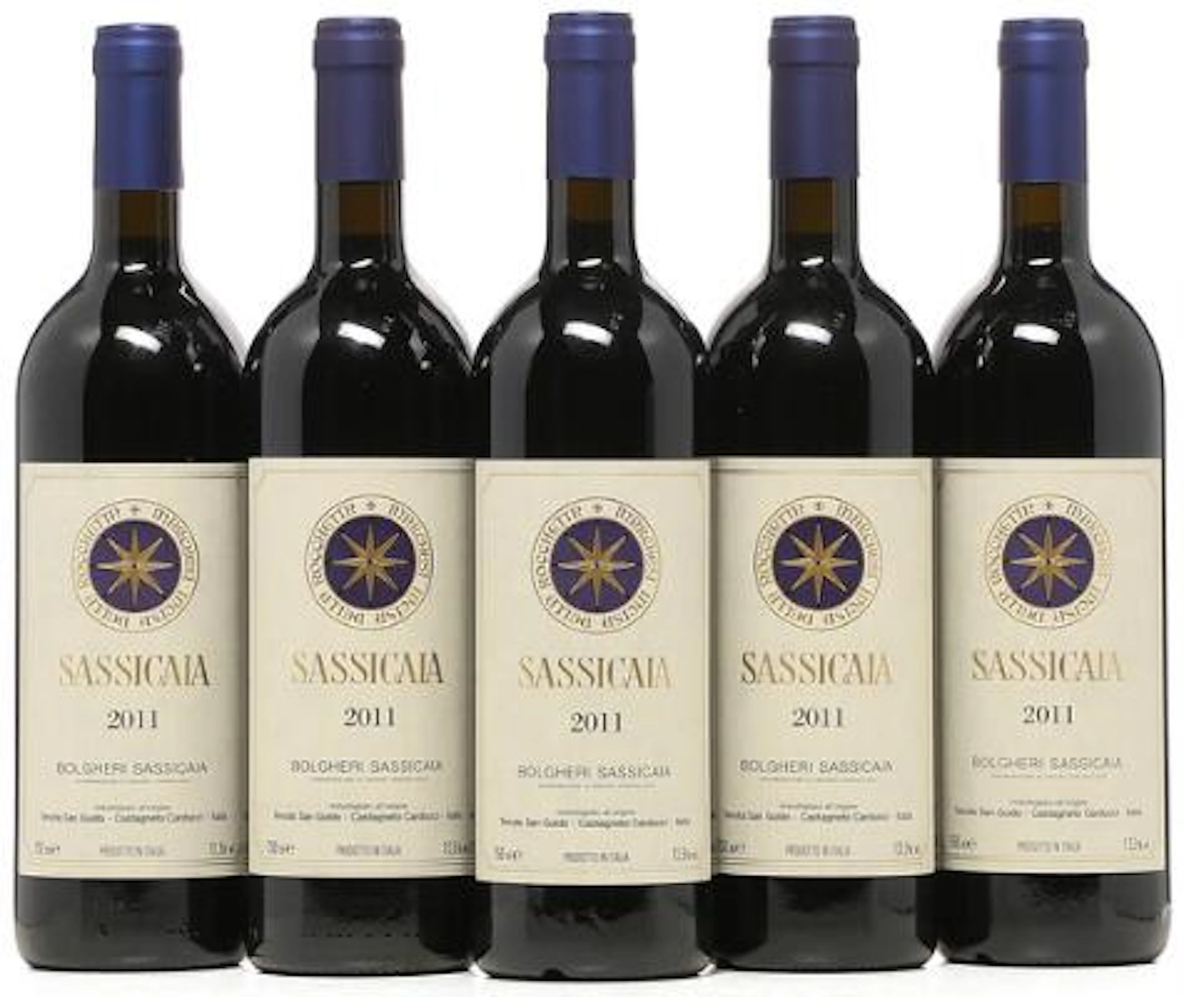 5 bts. Sassicaia IGT, Tenuta San Guido 2011 A (hf/in). – Bruun Rasmussen