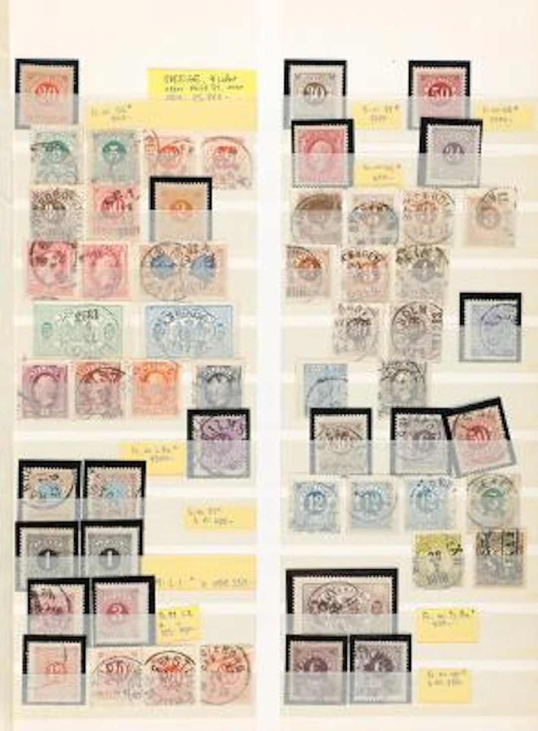World. Very interesting, original duplicate lot in 5 stockbooks with