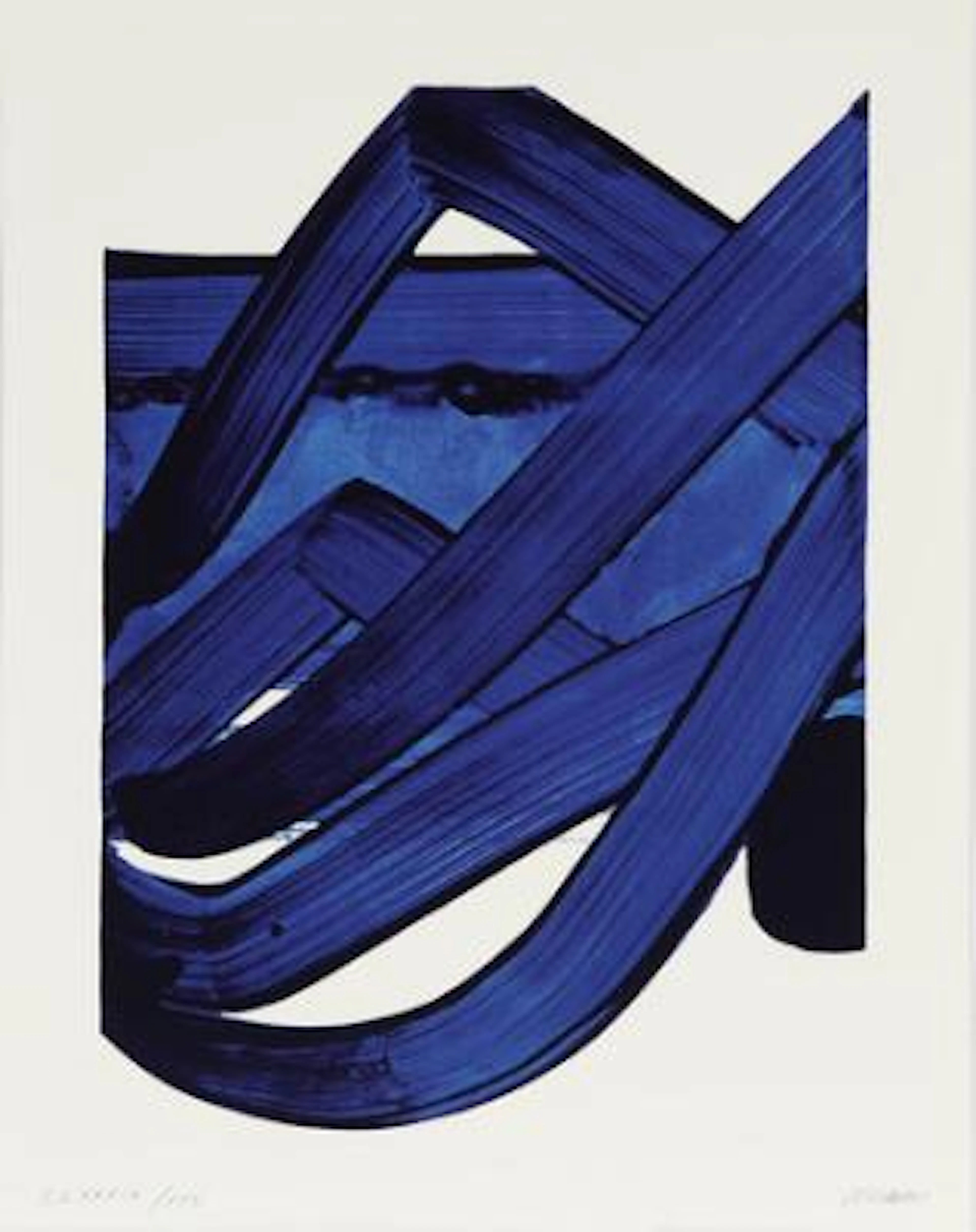 Pierre Soulages: "Sérigraphie no. 18", 1988. Signed Soulages, CCXXXIX/CCC.