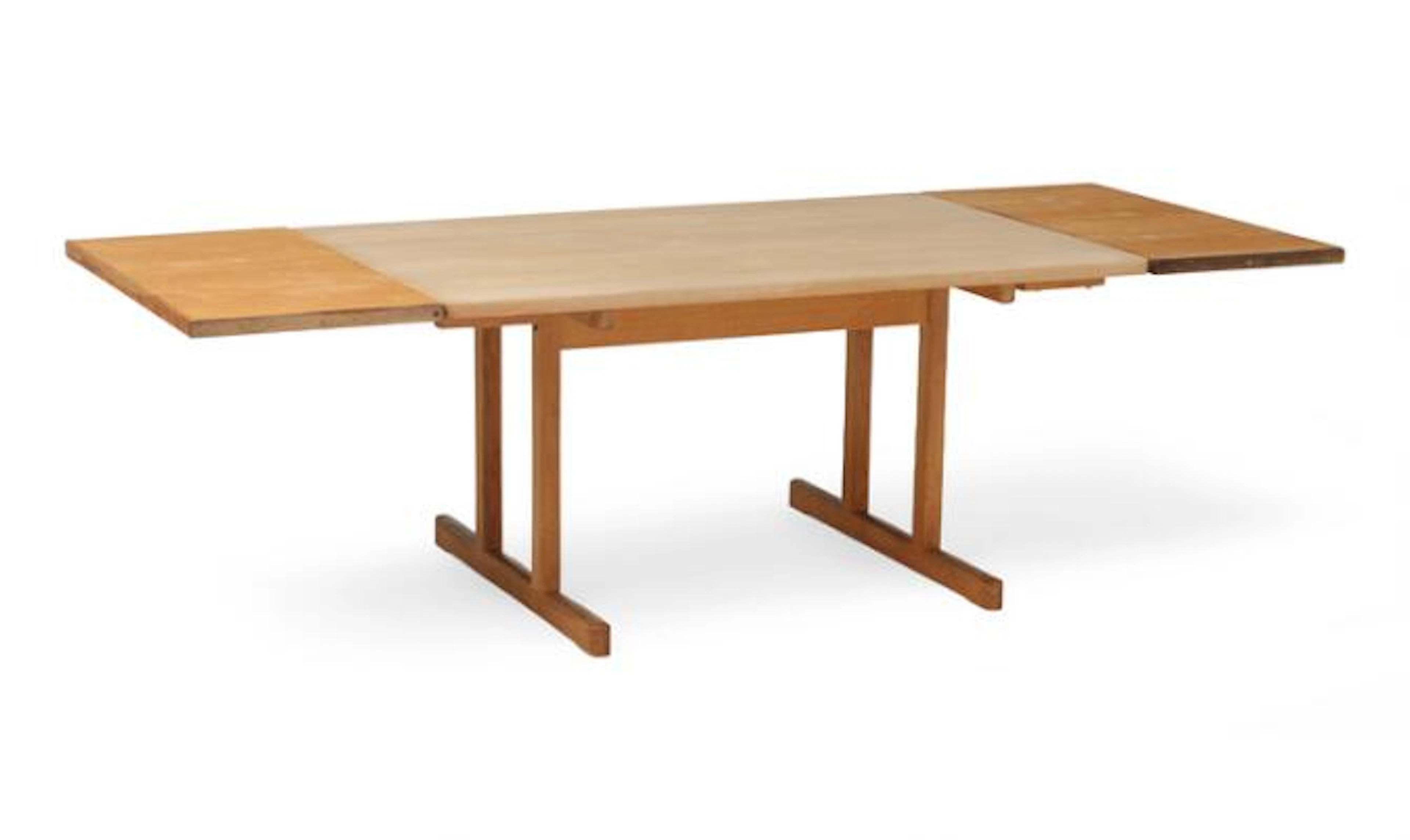 Børge Mogensen: "Shaker". Dining table in solid oak. Two later extension