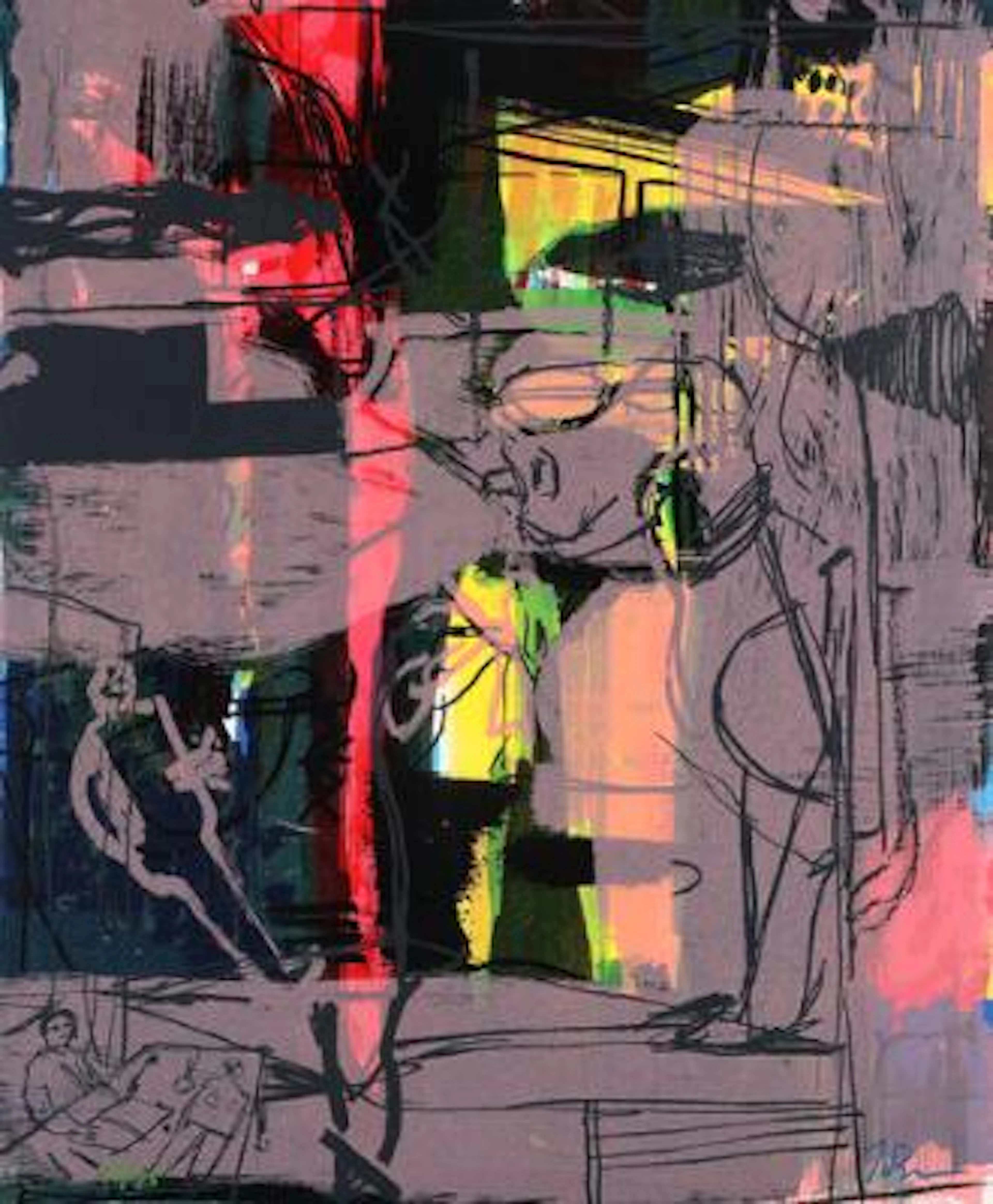 Jens Birkemose: Untitled. Signed J. Birkemose, 42/75. Serigraph in