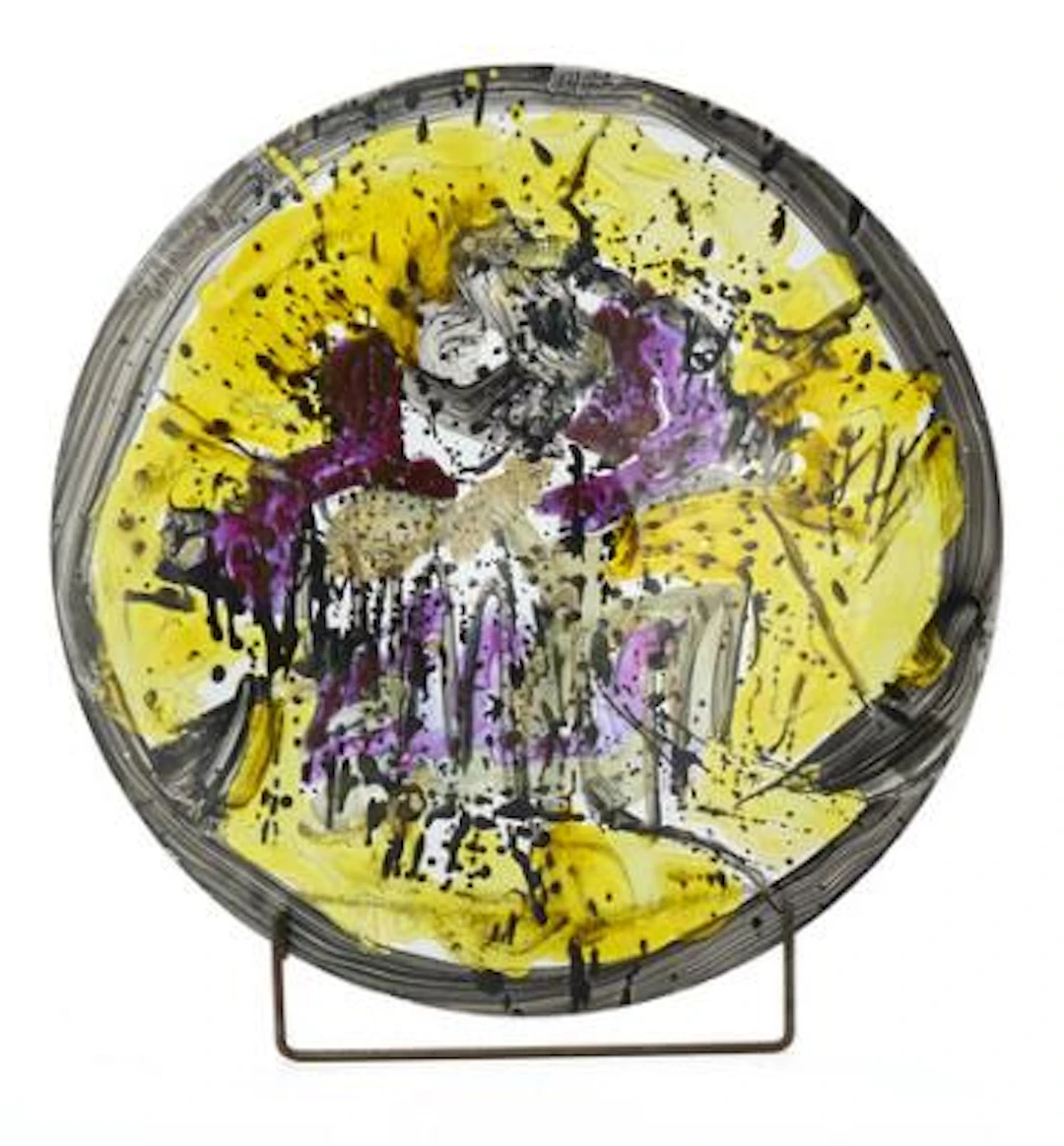 Robert Jacobsen: Untitled. Signed Robert Jacobsen. Polychrome decorated