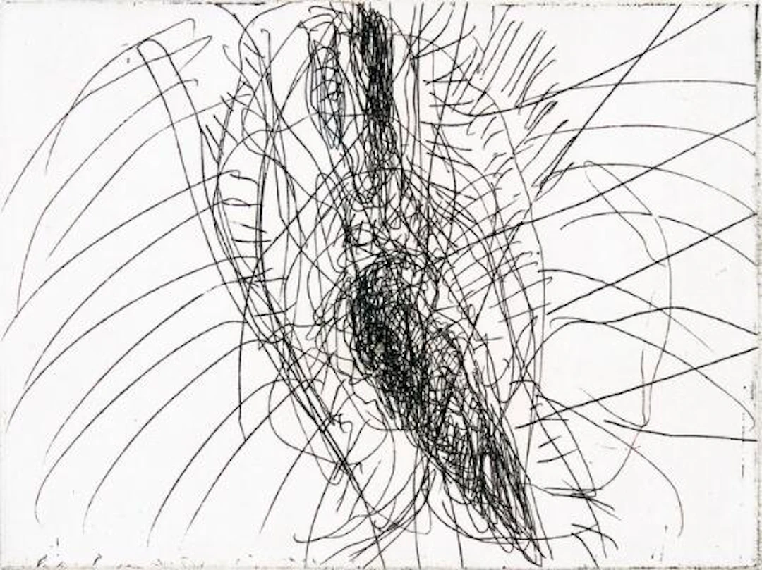 Christian Lemmerz: Untitled. Signed Lemmerz 10, 17/20. Engraving.