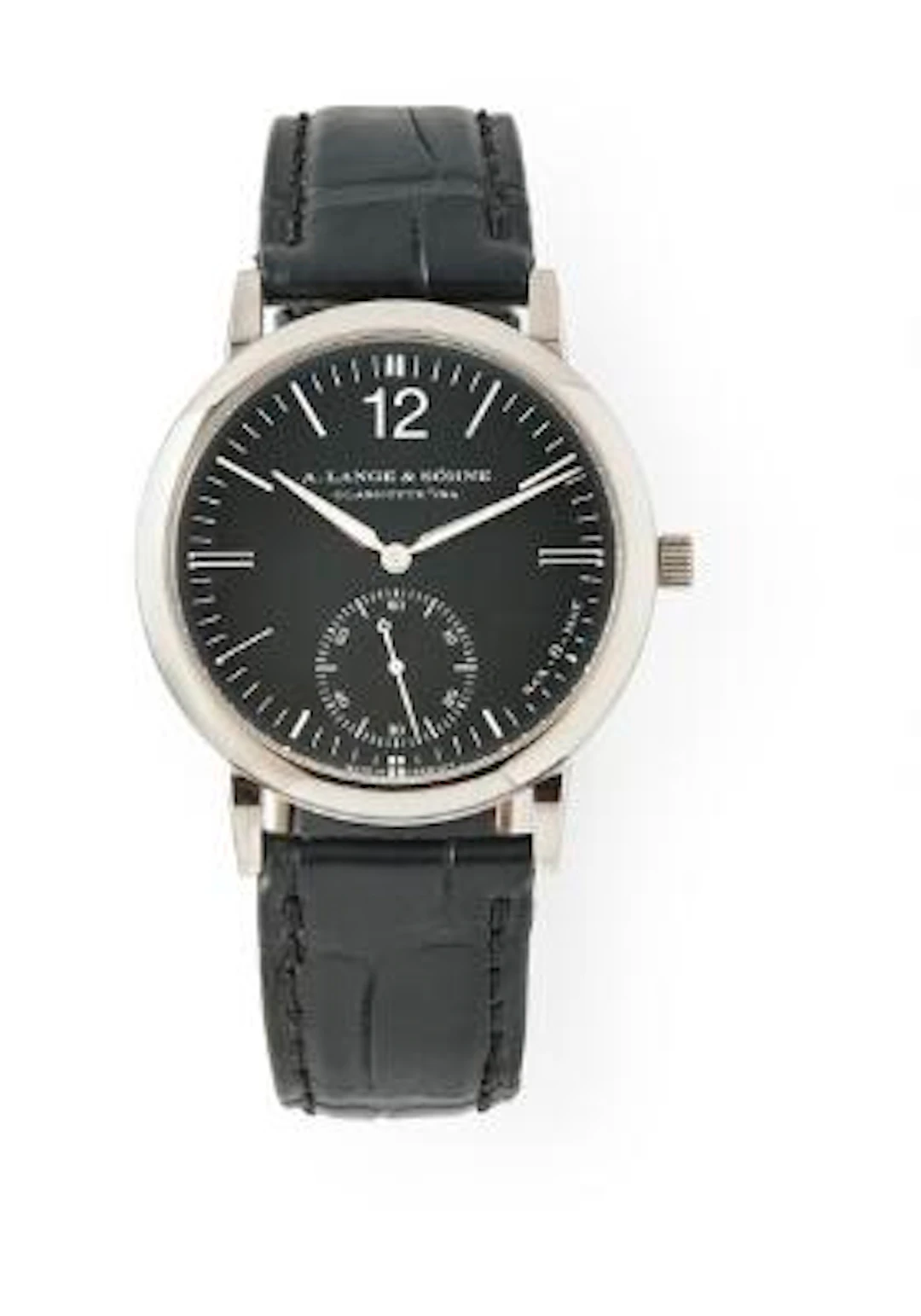 A. Lange & Söhne: Saxonia of 18k white gold, ref. 301.027. Mechanical