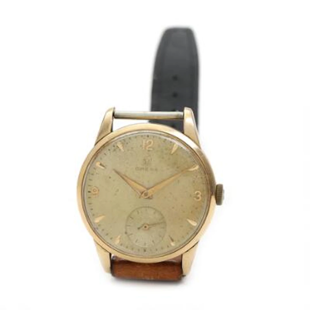 Omega: Wristwatch of gold-plated steel, ref. 2512-5. Mechanical movement