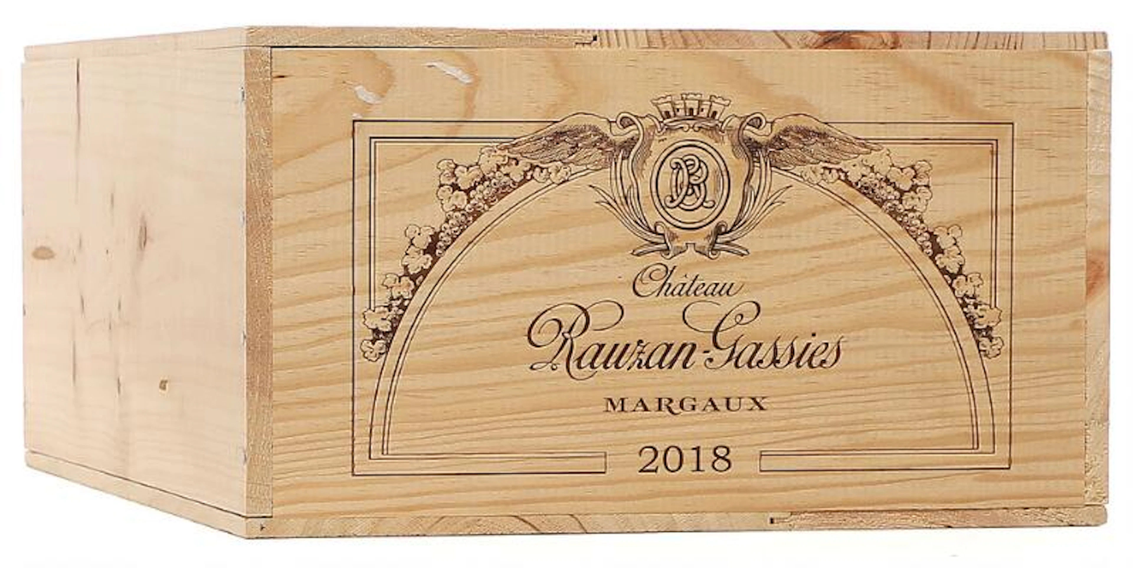 12 bts. Château Rauzan Gassies, Margaux. 2. Cru Classé 2018 A (hf/in).