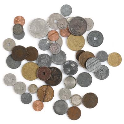 Collection of mainly Danish decimal coins with minor errors, etc.