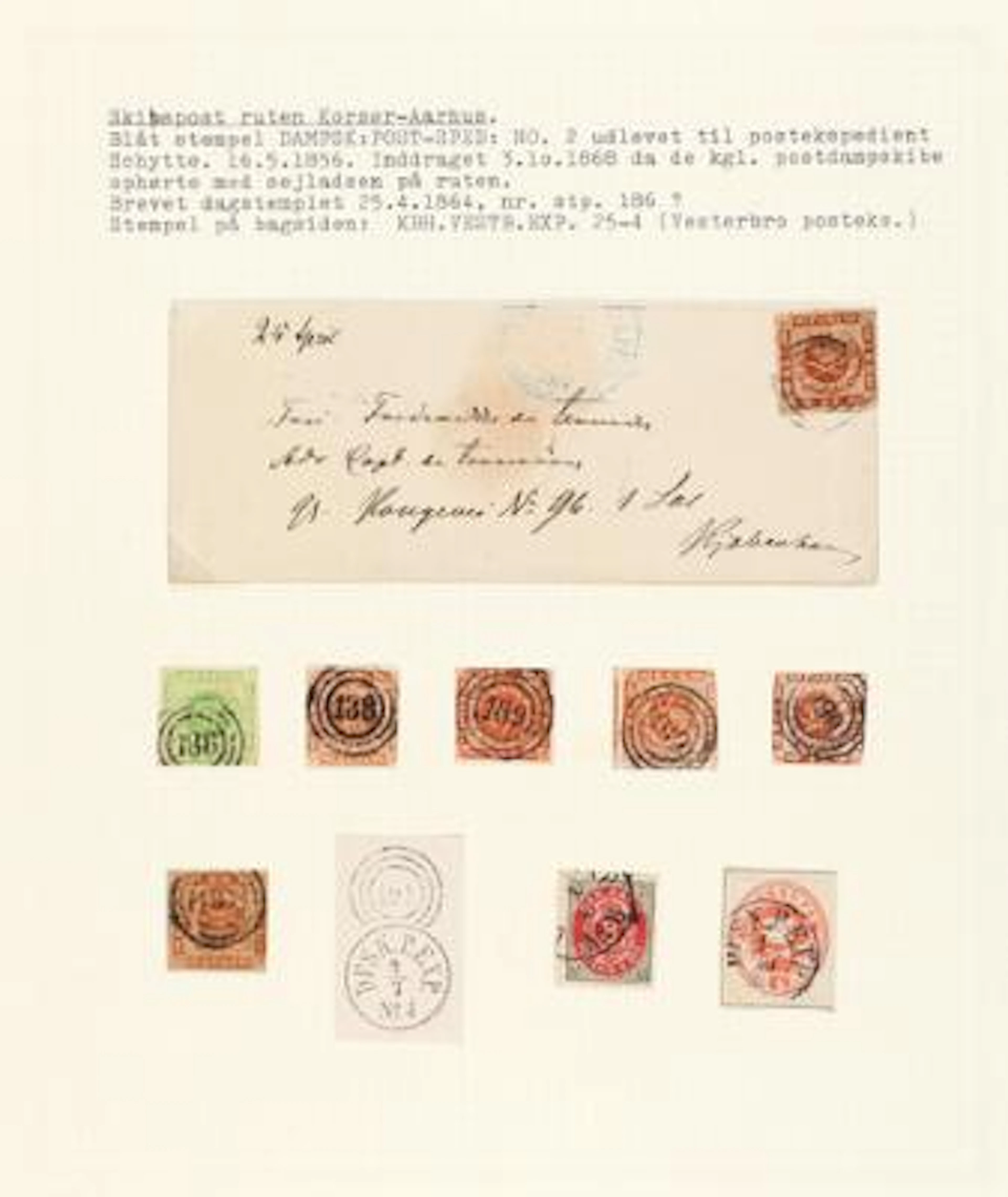 Denmark. Shipmail. Very interesting and comprehensive original collection/accumu