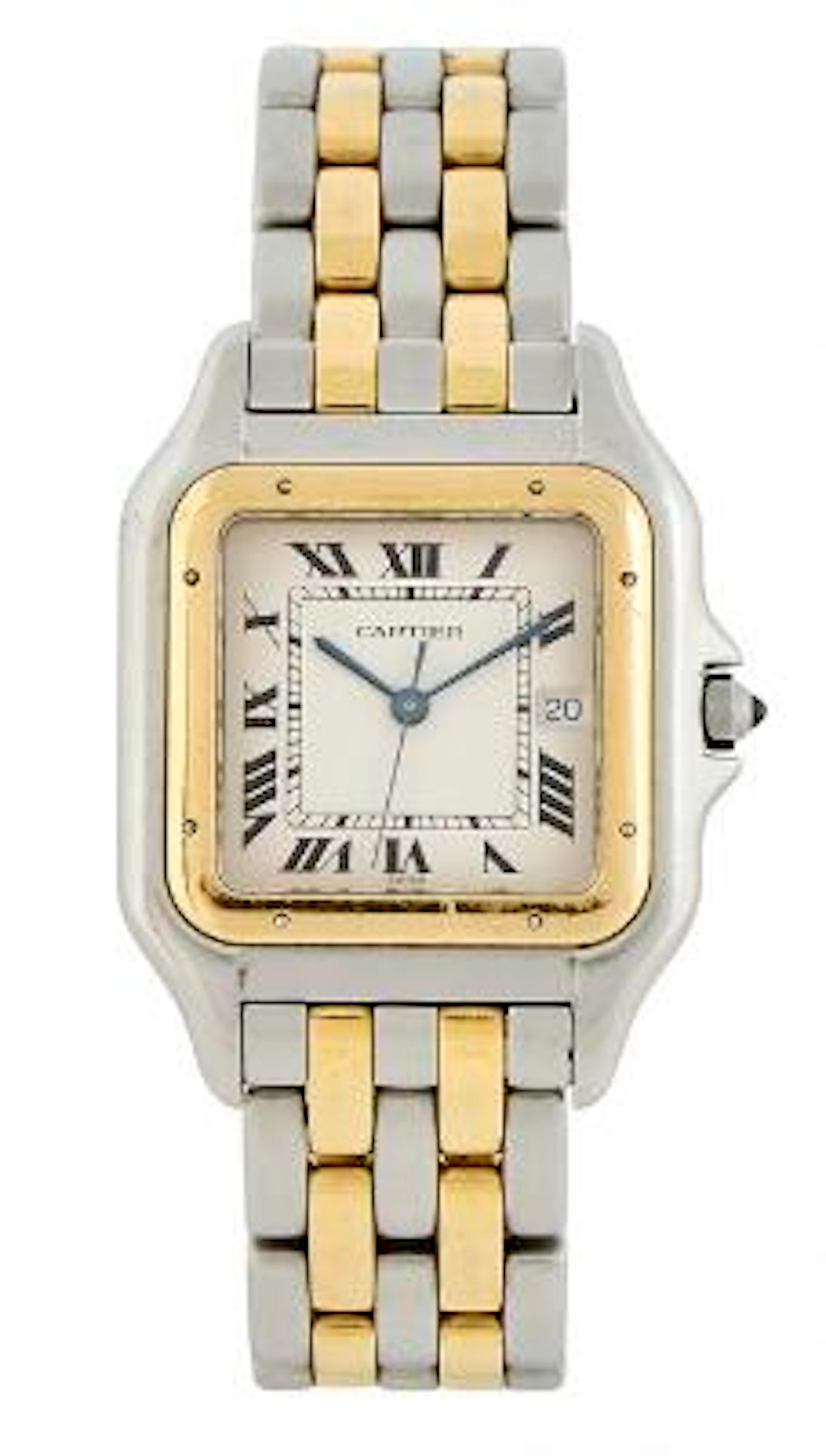 Cartier: Panthère of 18k gold and steel, ref. 187957. Quartz movement