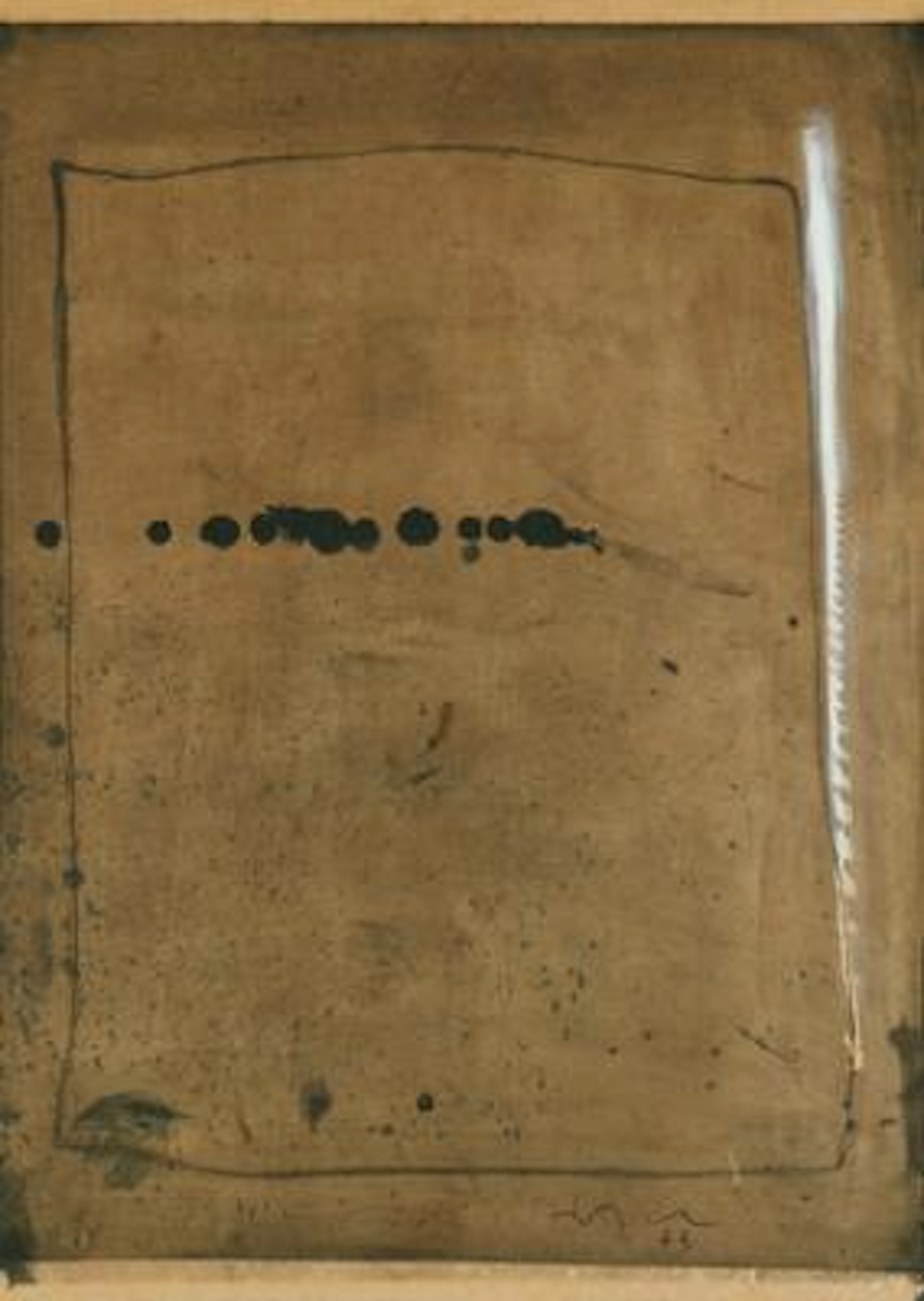 Edgar Hofschen: Untitled. Signed and dated 73. Mixed media on panel.