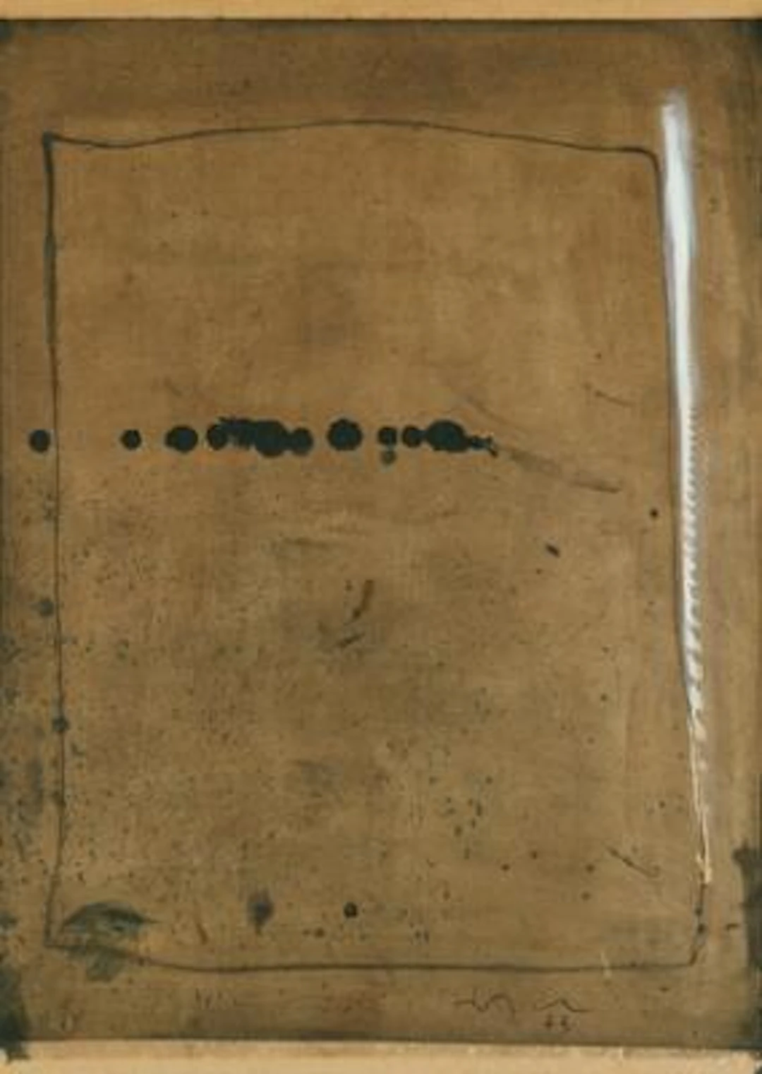 Edgar Hofschen: Untitled. Signed and dated 73. Mixed media on panel.