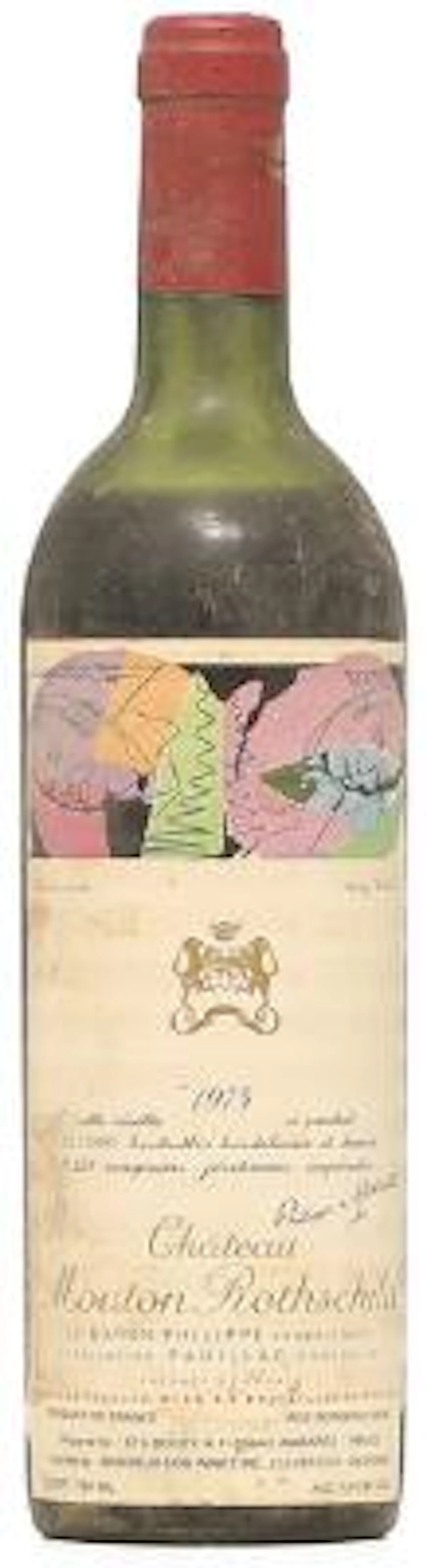 1 bt. Château Mouton Rothschild, Pauillac. 1. Cru Classé 1975 C (ms).