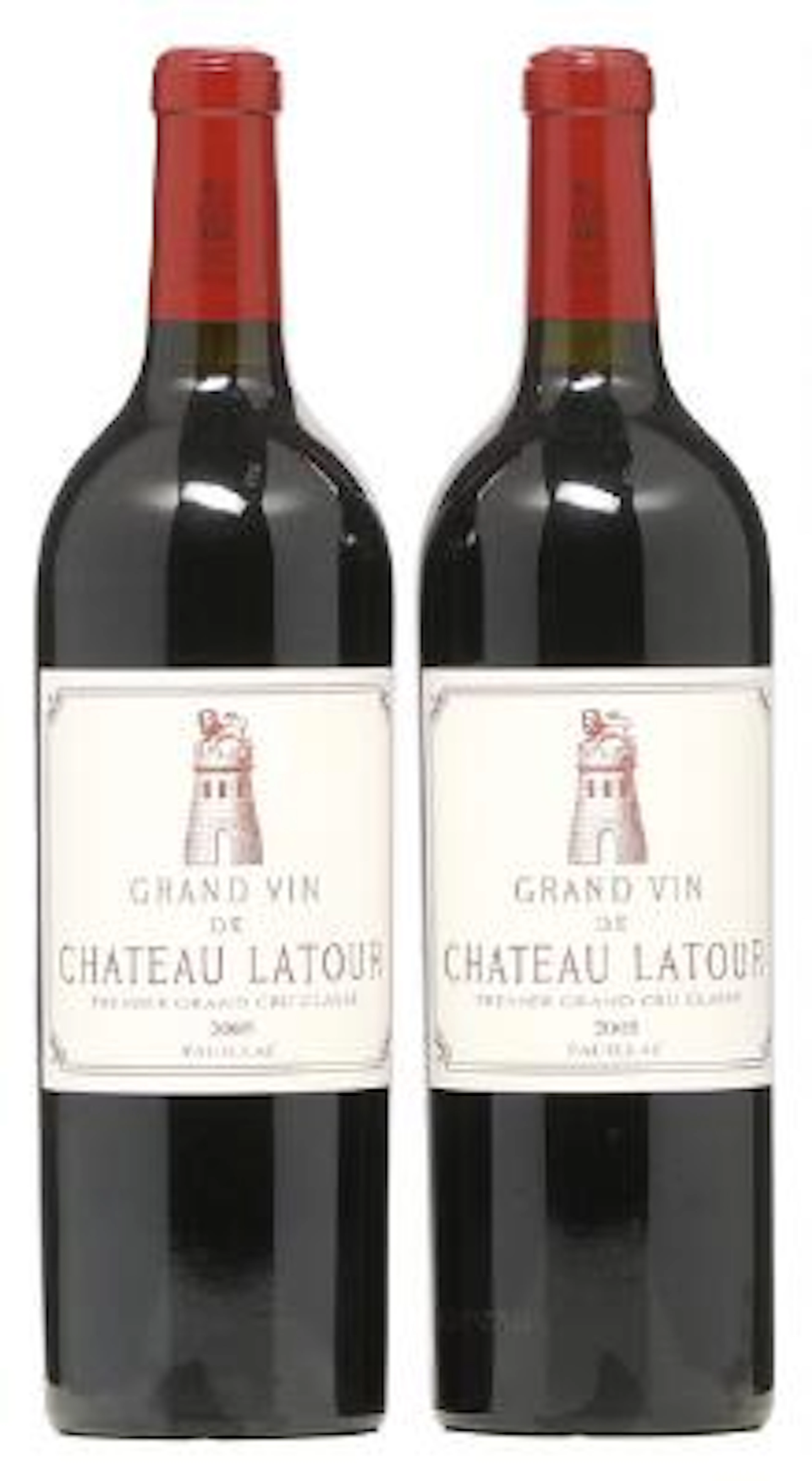 2 bts. Château Latour, Pauillac. 1. Cru Classé 2005 A (hf/in). – Bruun