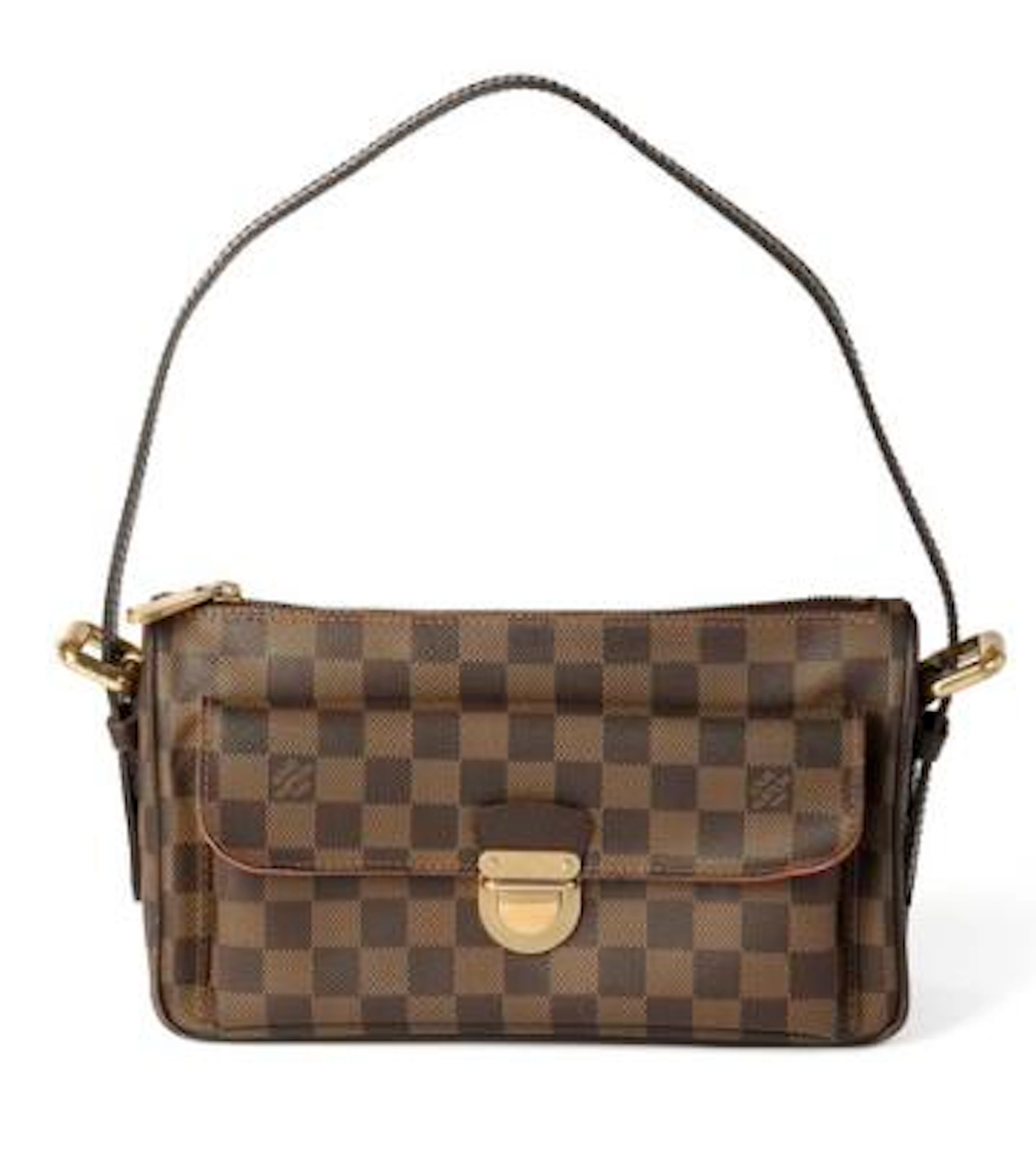 Louis Vuitton: A "Ravello GM" bag of brown Damier Ebene canvas with