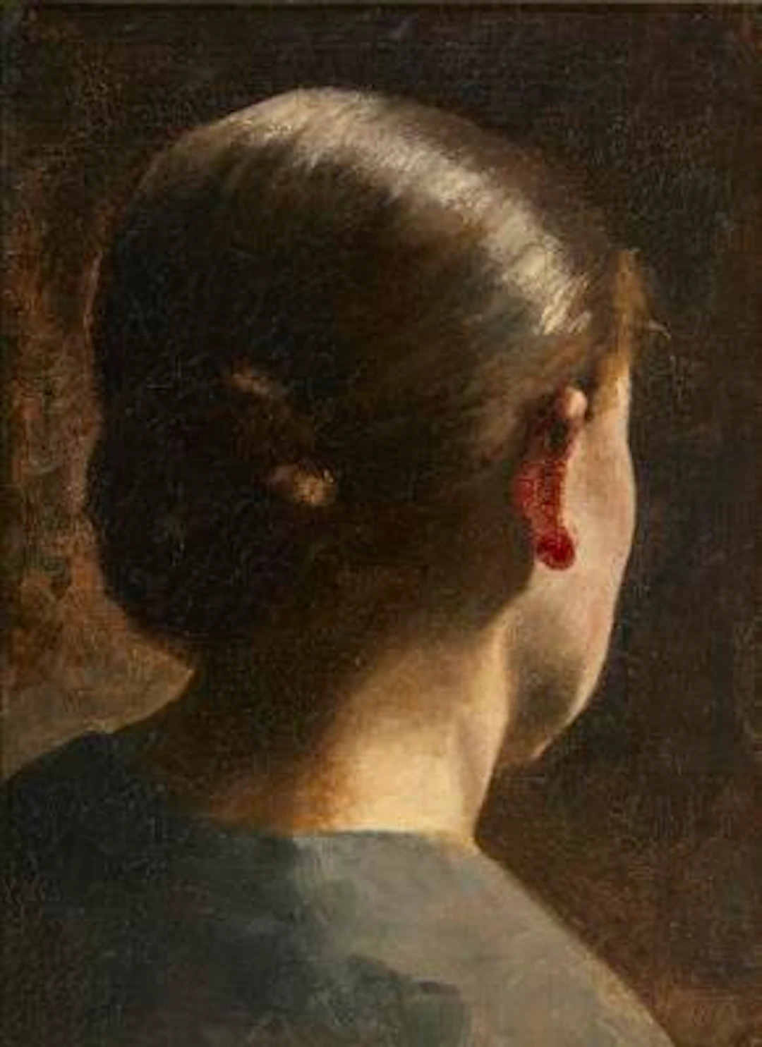 Vilhelm Hammershøi: The artist's sister Anna Hammershøi. Unsigned.