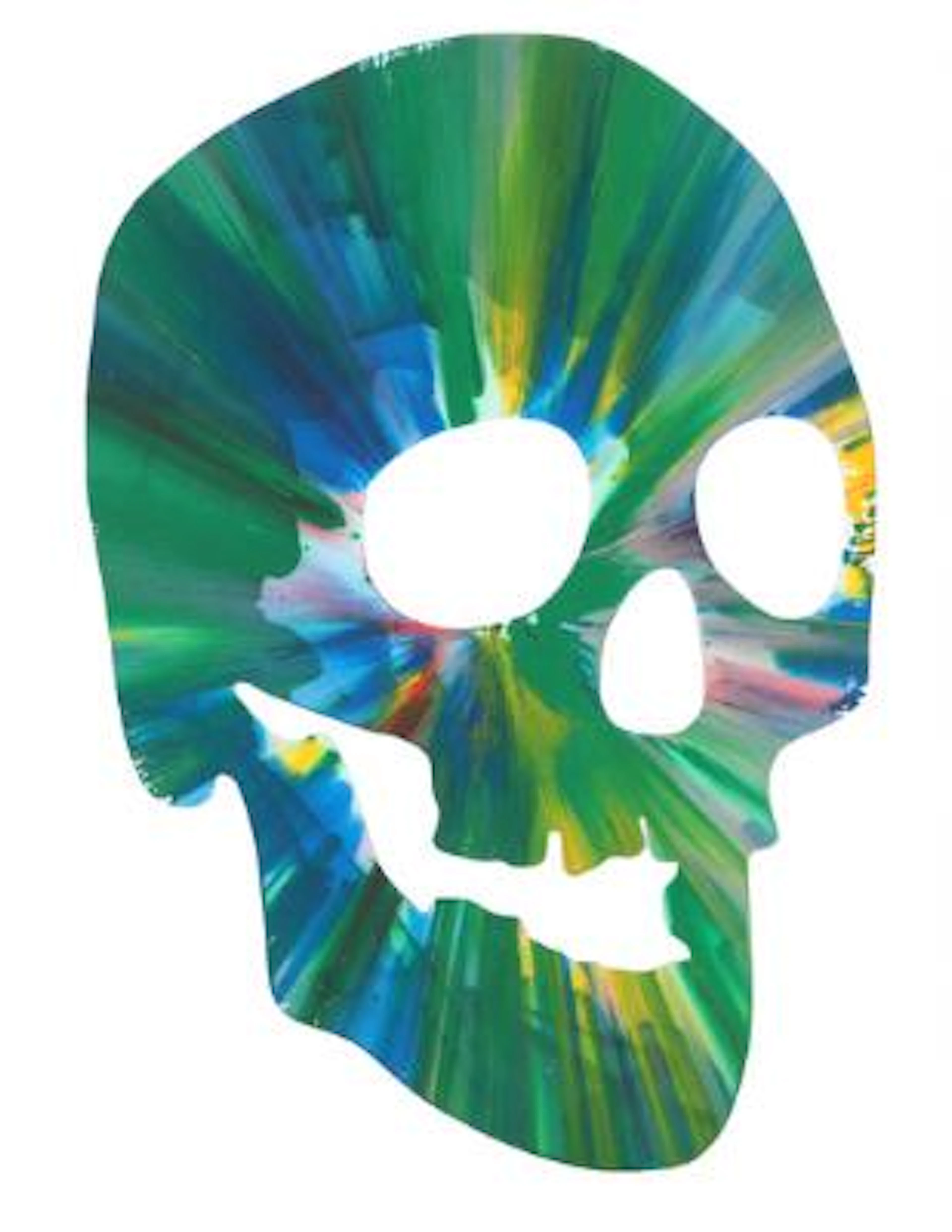 Damien Hirst: "Skull Spin Painting", 2009. Stamped signature. Acrylic