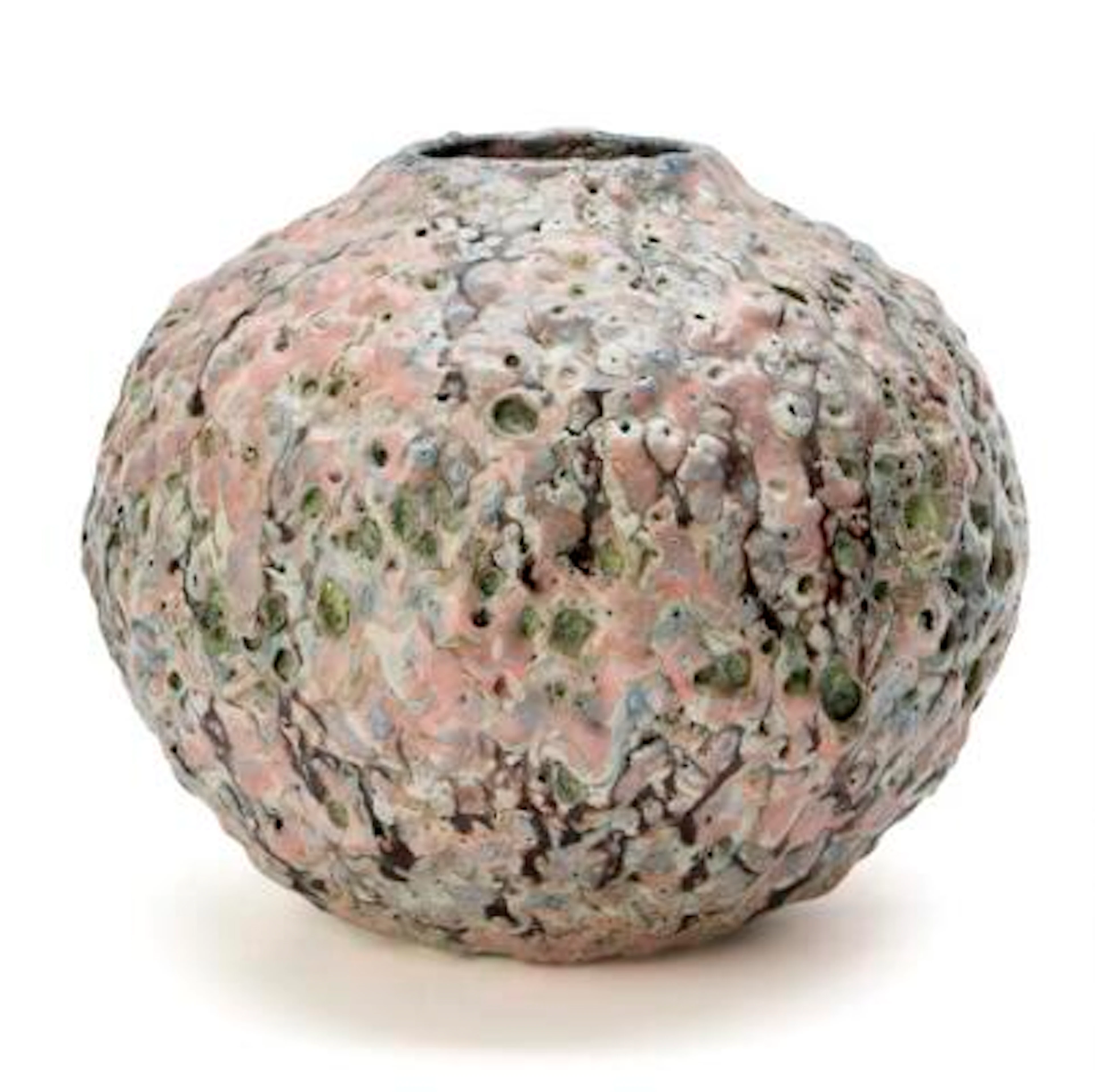 Morten Løbner Espersen: Large round stoneware vase decorated with