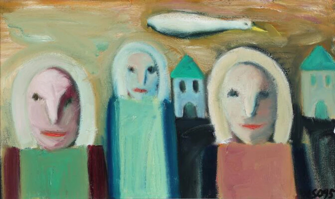 Wiliam Skotte Olsen: Untitled. Signed WSO 95. Oil on canvas. 41 ×