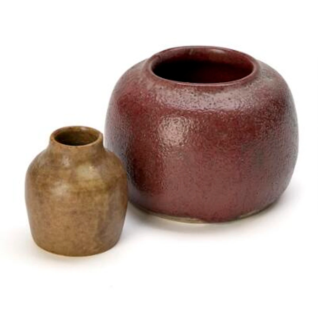 Patrick Nordström: Two small stoneware vases, decorated with resp.
