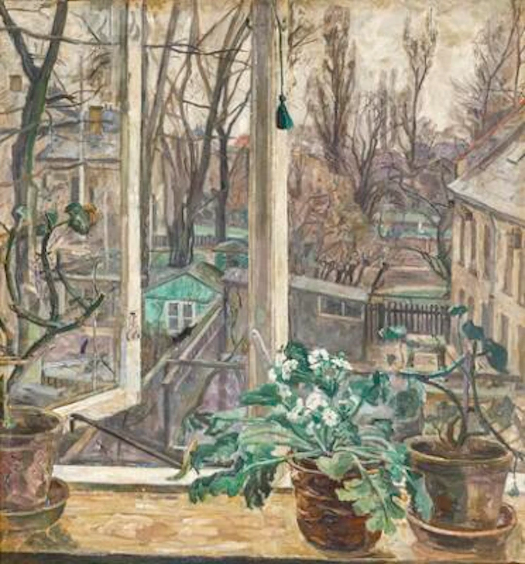 Olga Meisner-Jensen: View of gardens from Frederiksberg. 1910-1911.