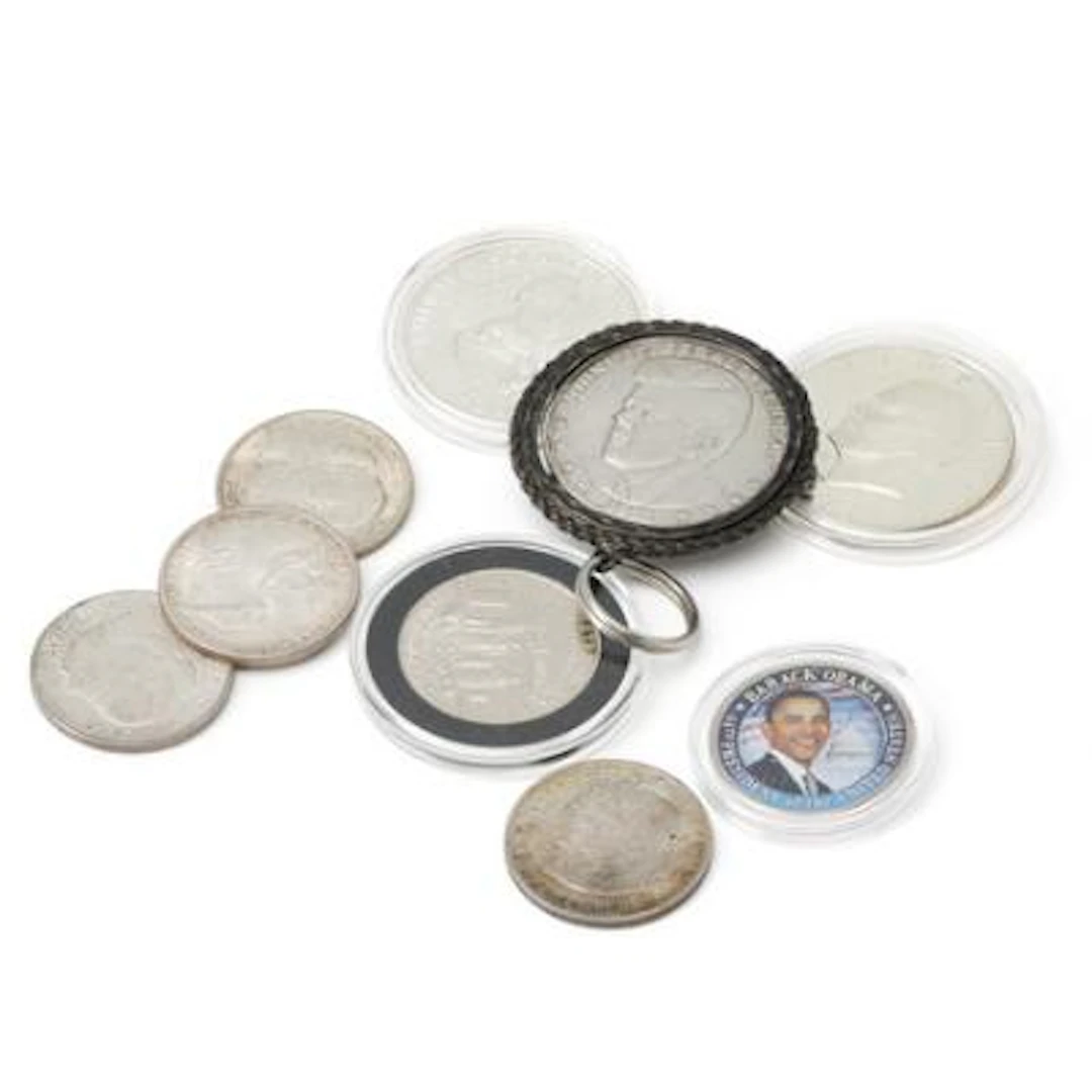 USA, collection of coins and commemorative medal, in total 9 pcs incl.