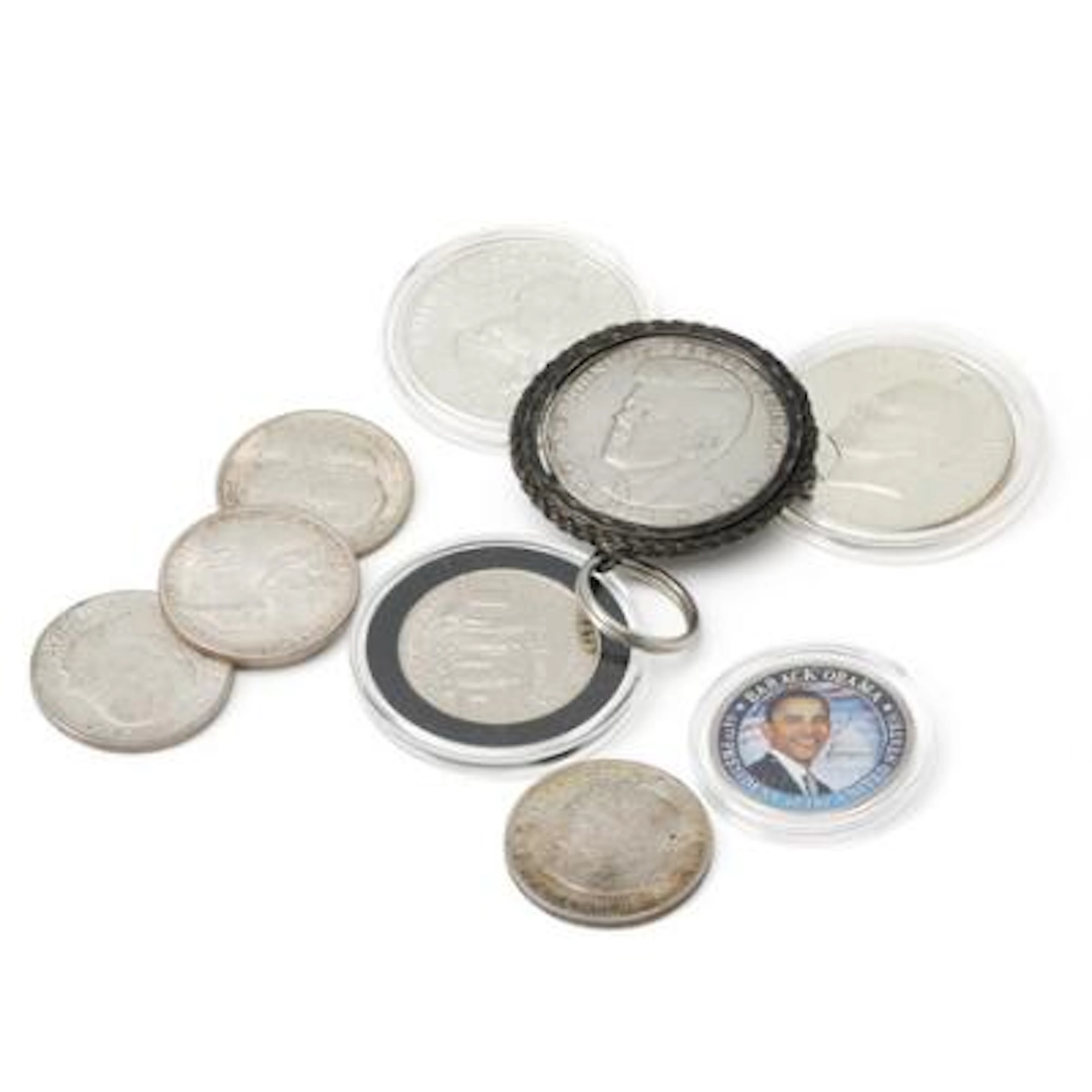 USA, collection of coins and commemorative medal, in total 9 pcs incl.